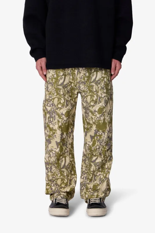 Ultra Baggy Welted Pocket Denim - Olive sold by MNML