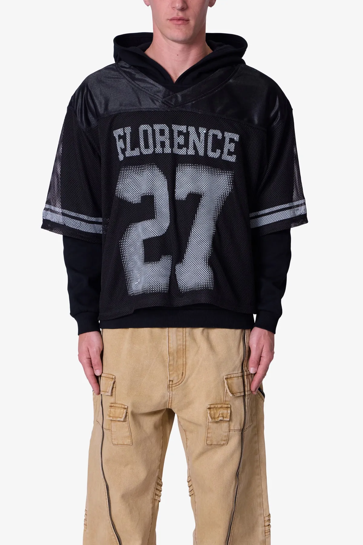 Layered Jersey Hoodie - Black sold by MNML