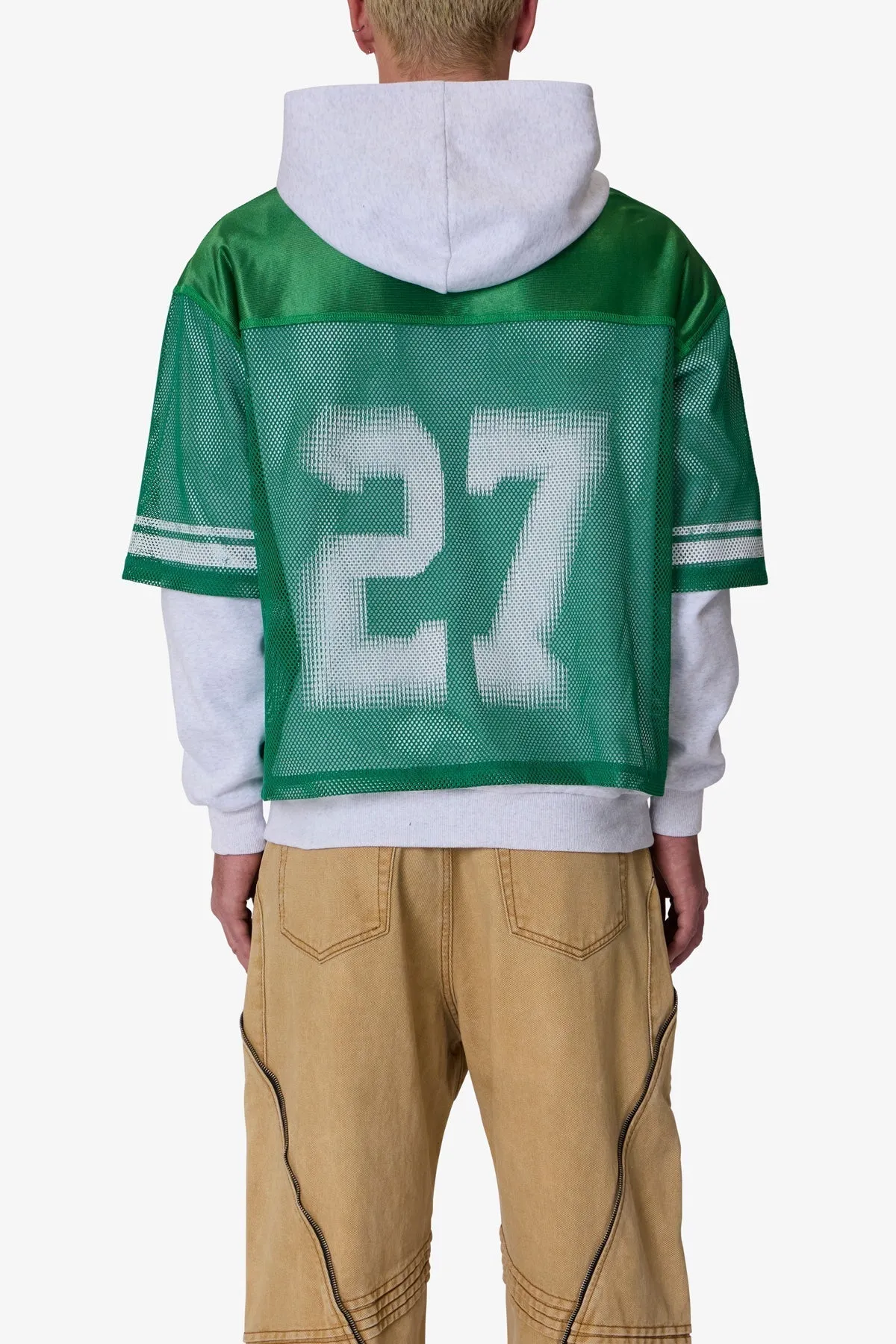 Layered Jersey Hoodie - Green sold by MNML product image thumbnail 5