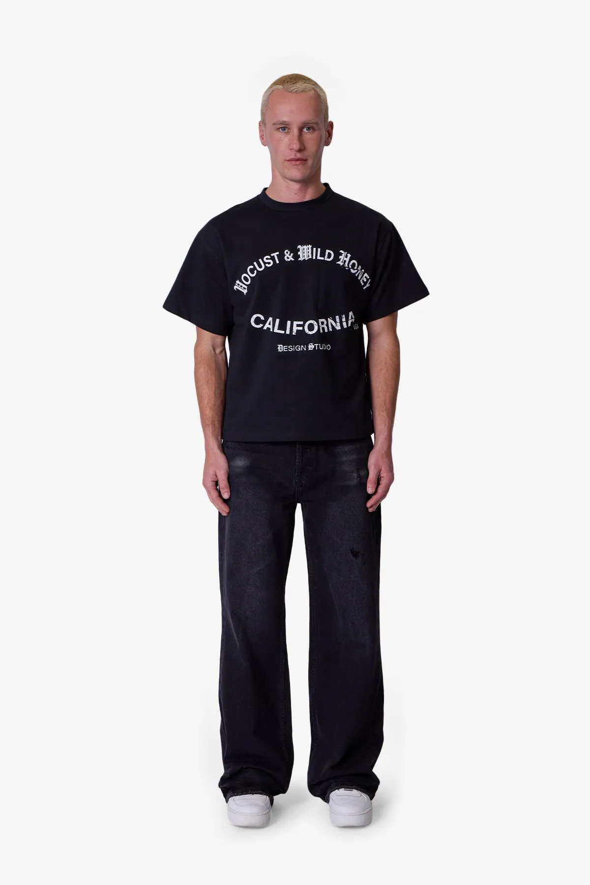 Studio Heavyweight Boxy Tee - Washed Black sold by MNML product image thumbnail 3