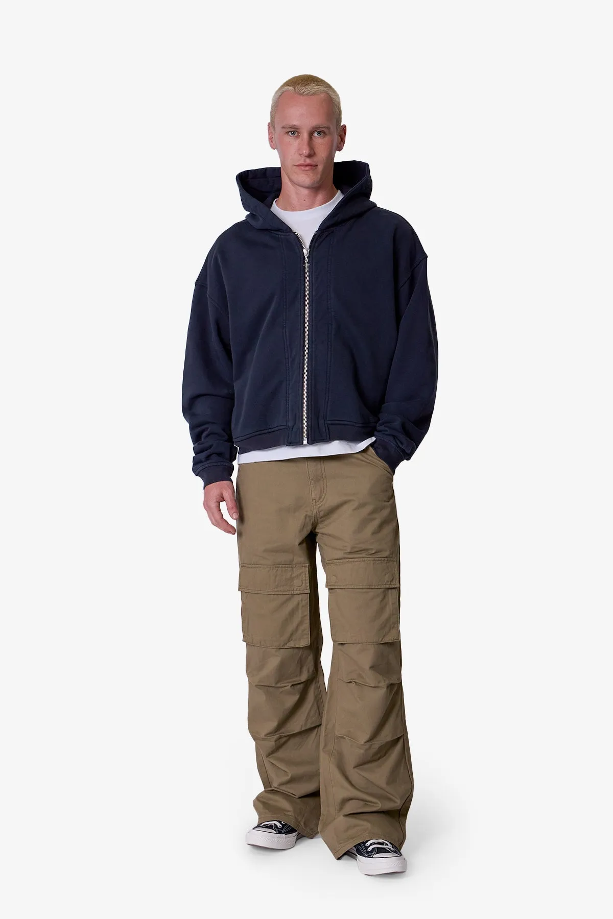 The Perfect Zip Up Hoodie - Aged Navy sold by MNML product image thumbnail 3