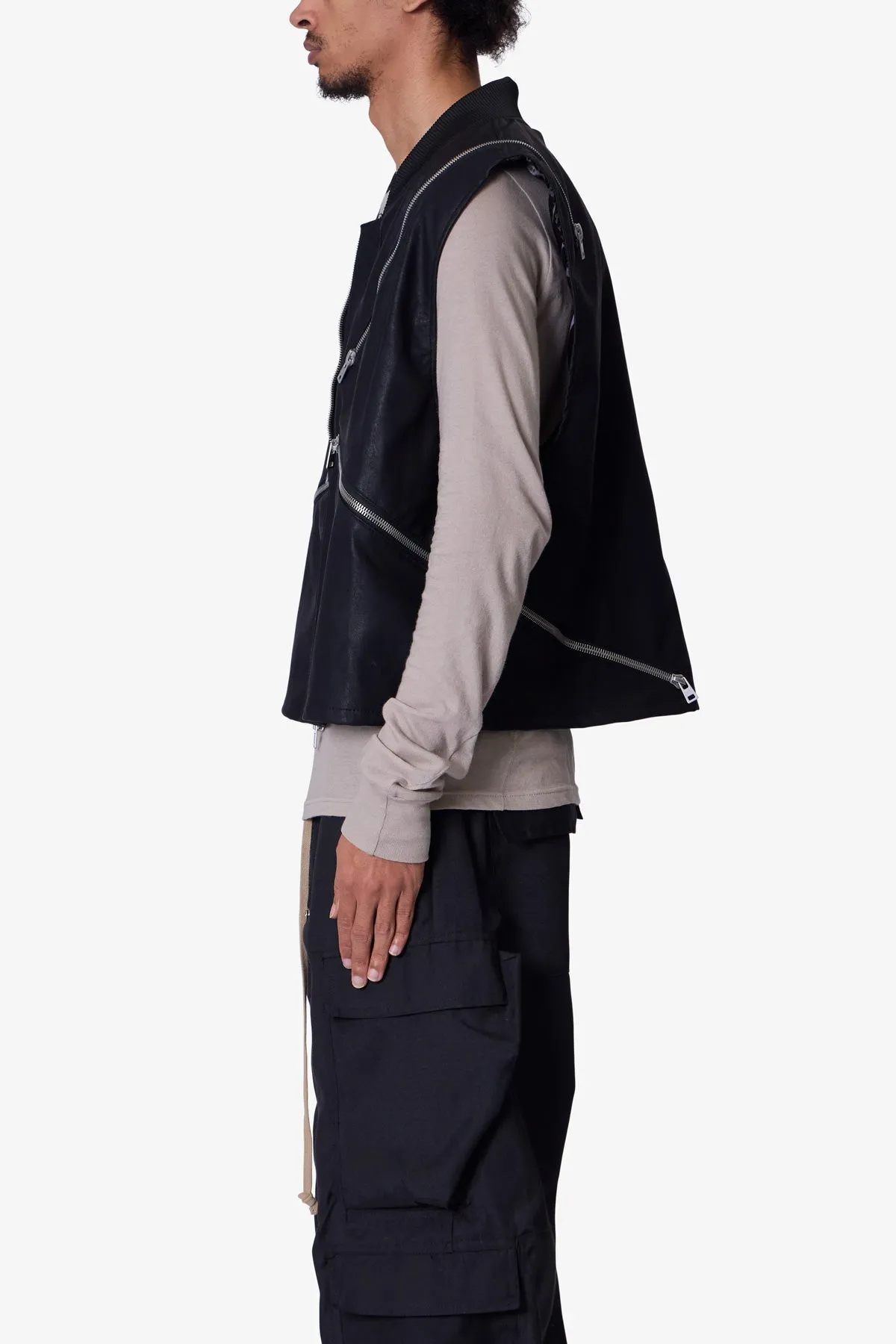 Zip Lock Vest - Black sold by MNML product image thumbnail 4