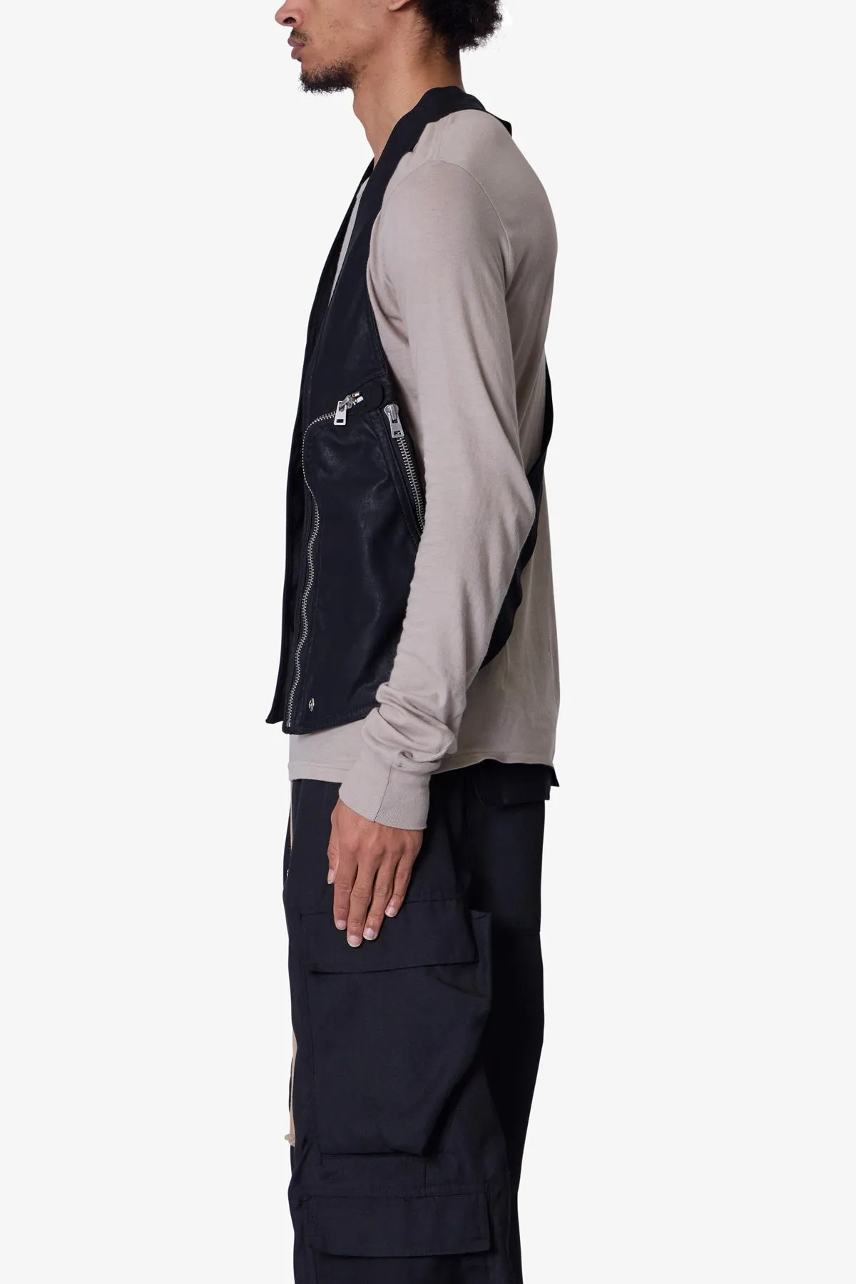 Leather Holster Vest - Black sold by MNML product image thumbnail 4