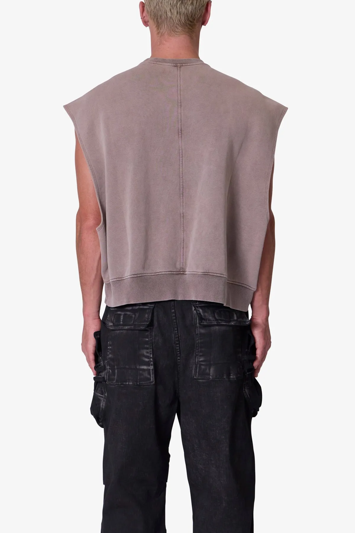 Sleeveless Rag Shirt - Washed Brown sold by MNML product image thumbnail 5