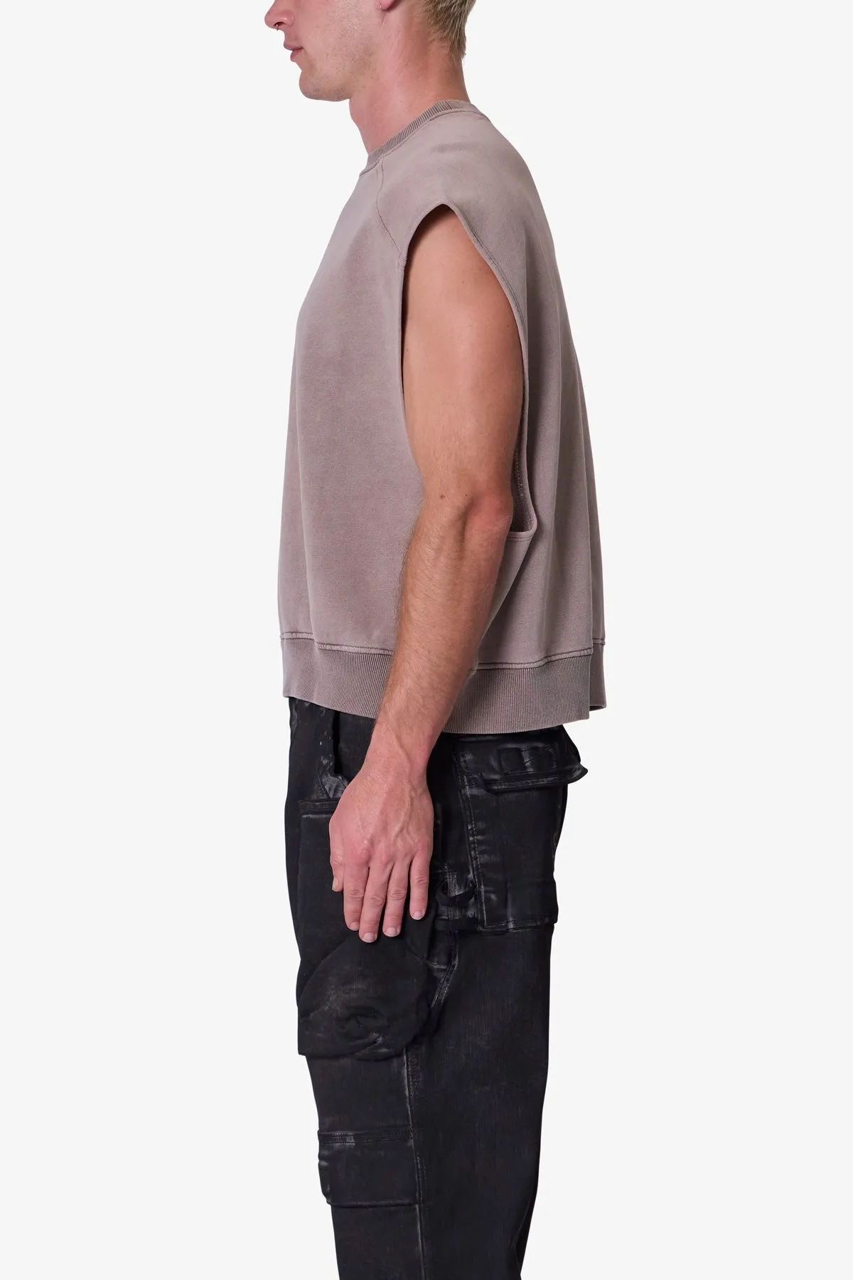 Sleeveless Rag Shirt - Washed Brown sold by MNML product image thumbnail 4