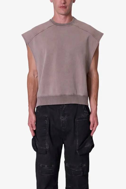 Sleeveless Rag Shirt - Washed Brown sold by MNML