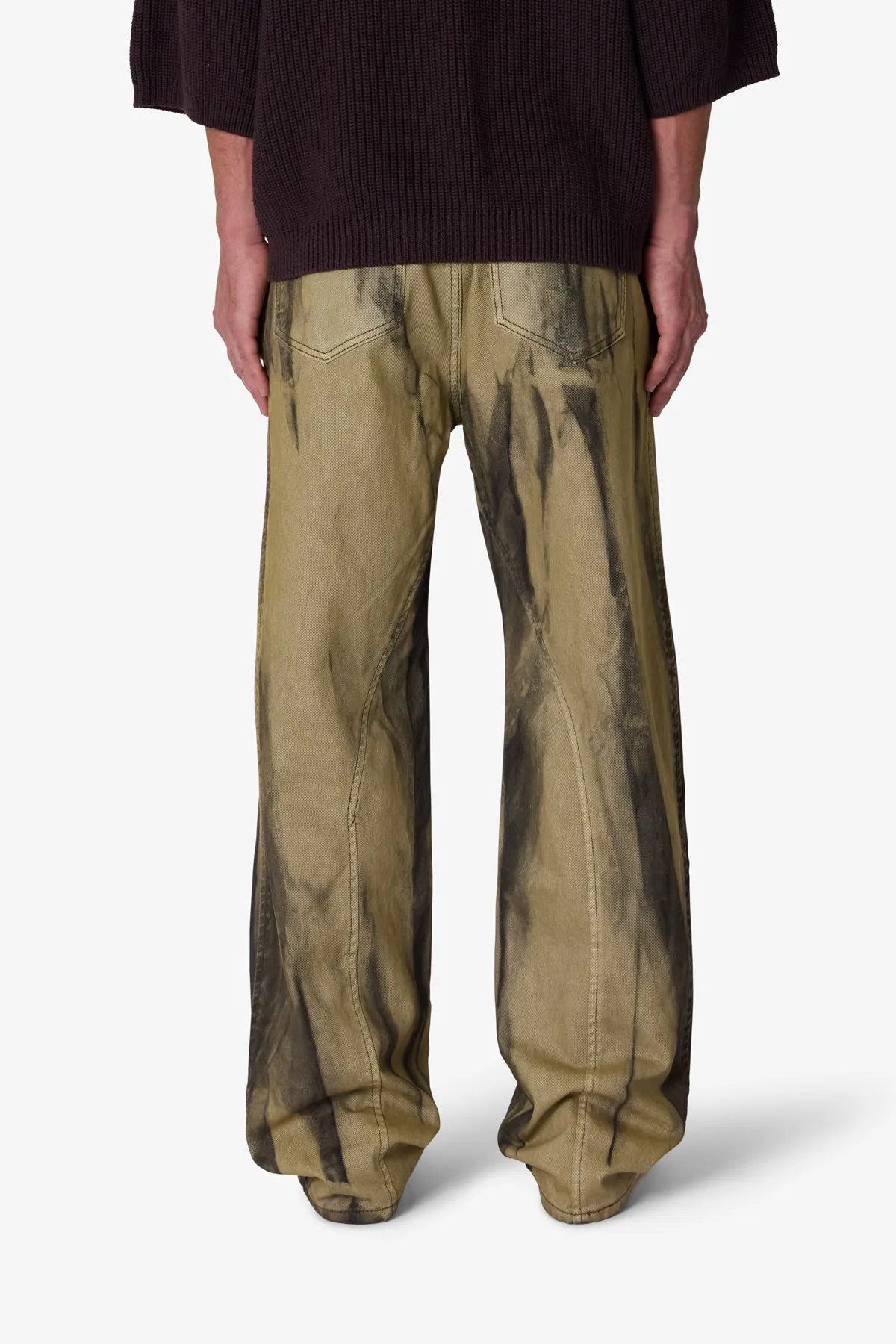 Ultra Baggy Tie Dye Denim - Black/Green sold by MNML product image thumbnail 5