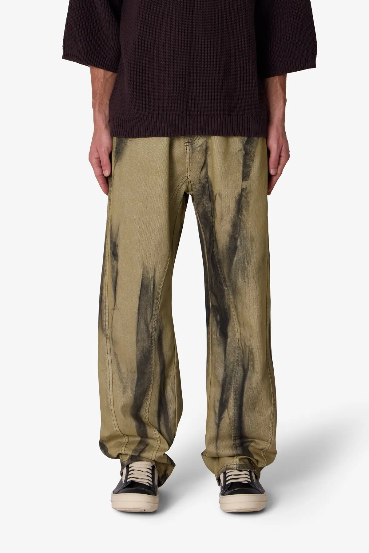 Ultra Baggy Tie Dye Denim - Black/Green sold by MNML product image thumbnail 2