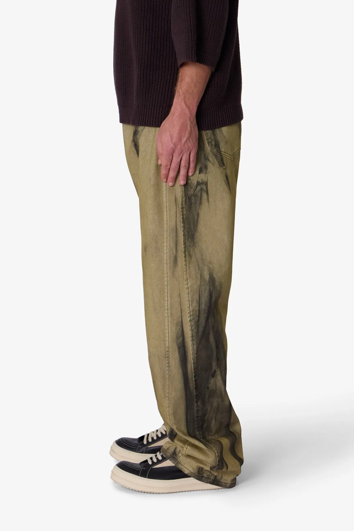 Ultra Baggy Tie Dye Denim - Black/Green sold by MNML product image thumbnail 4