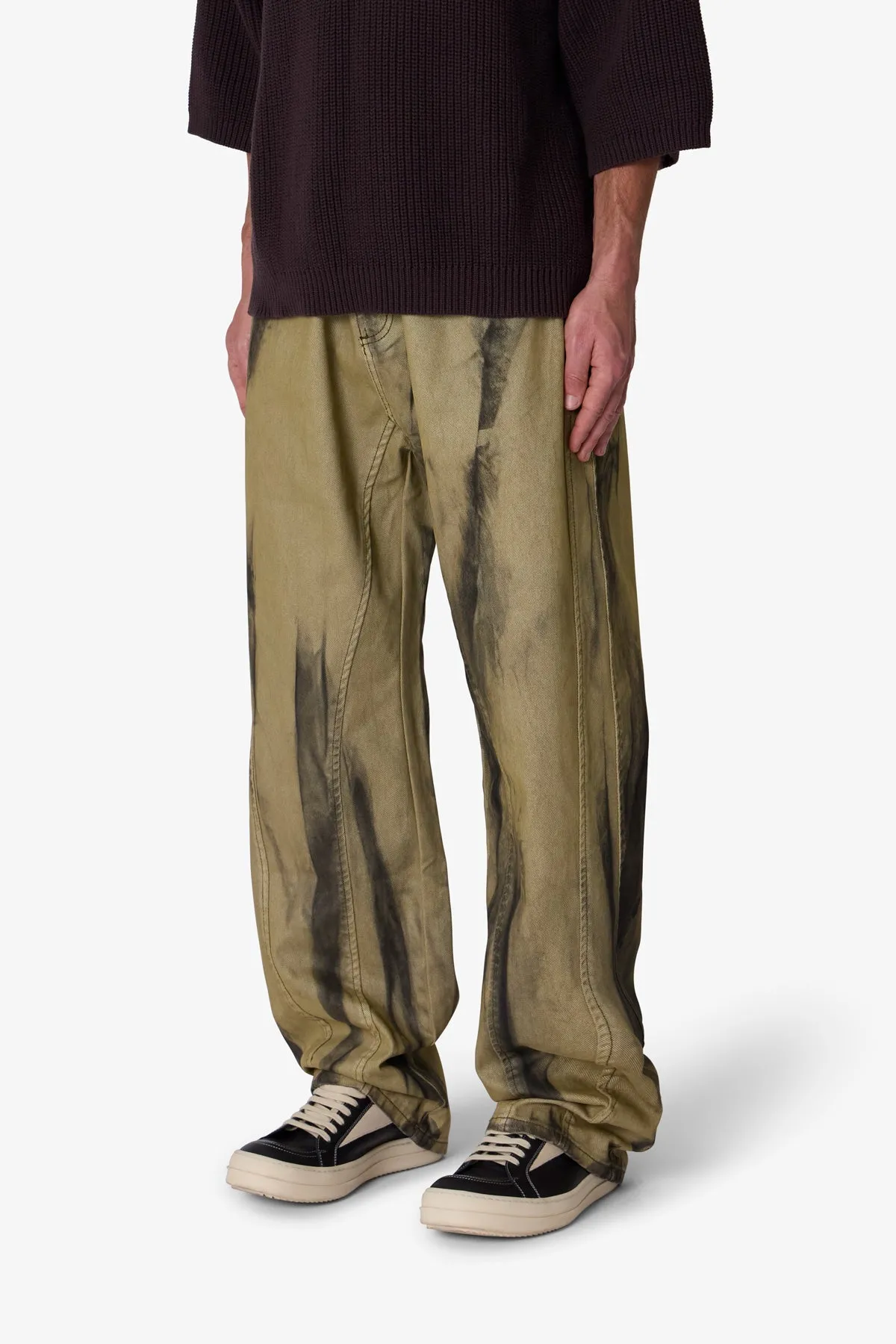 Ultra Baggy Tie Dye Denim - Black/Green sold by MNML product image thumbnail 3