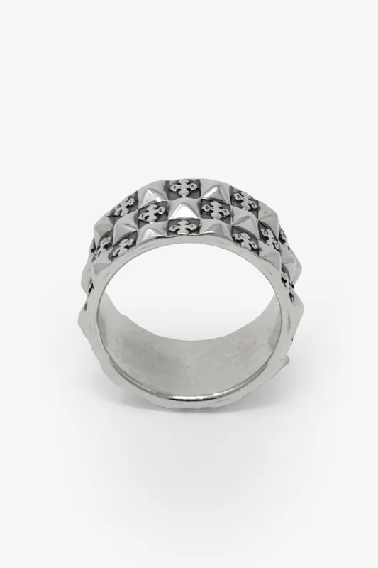 Pyramid Cross Sterling Silver Ring - Silver sold by MNML