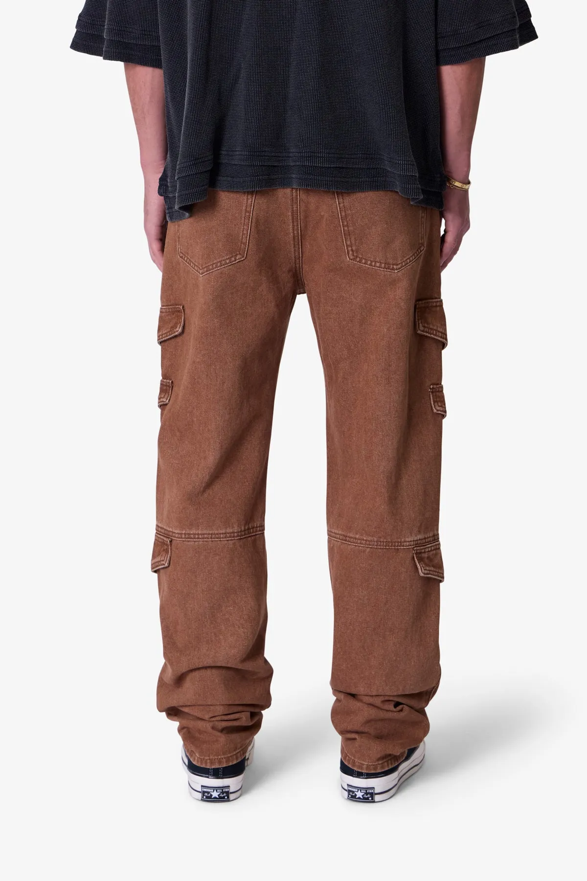 V725 Cargo Zipper Denim - Brown sold by MNML product image thumbnail 5