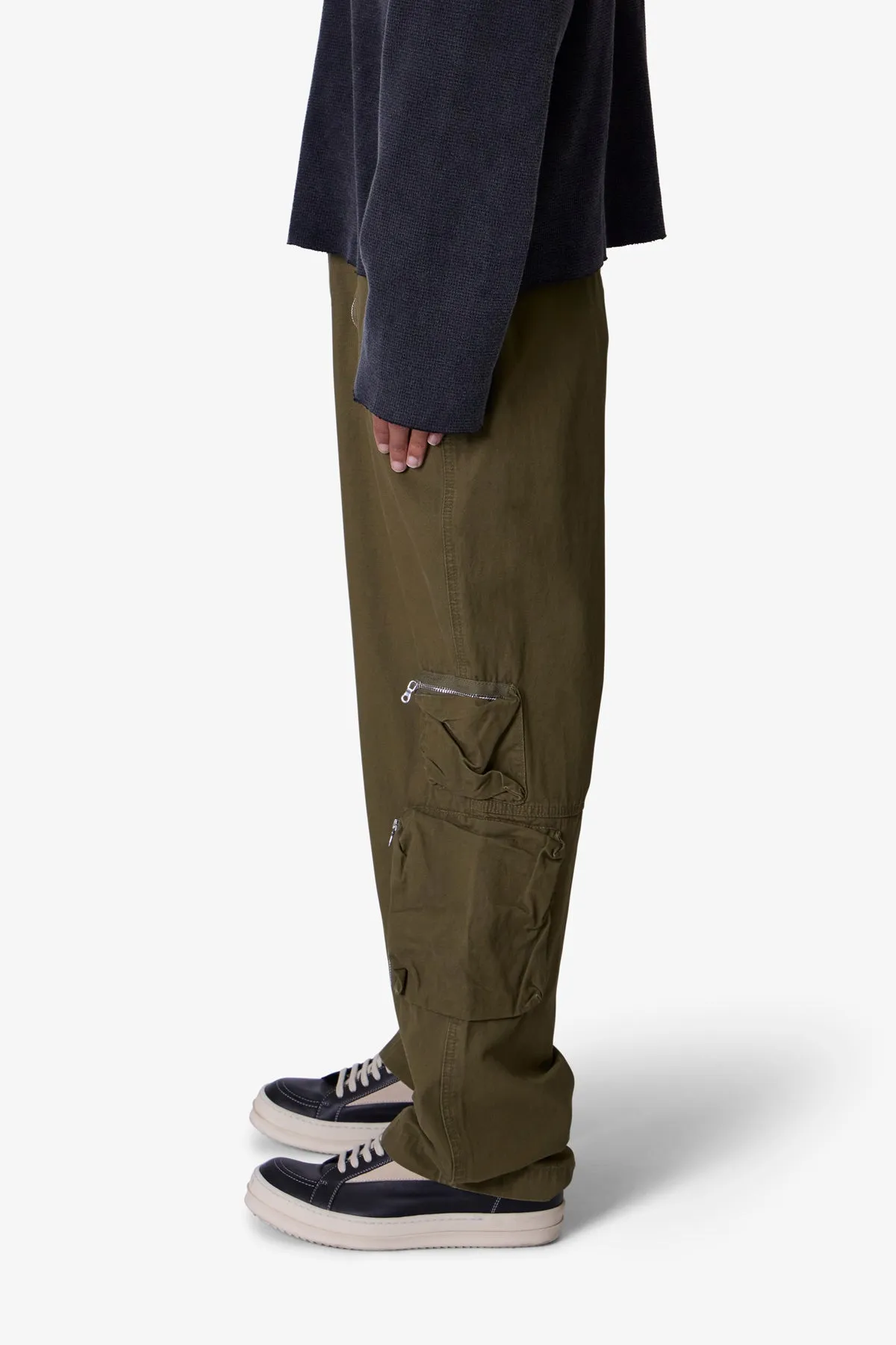 Ultra Baggy Tactical Cargo Pants - Olive sold by MNML product image thumbnail 4