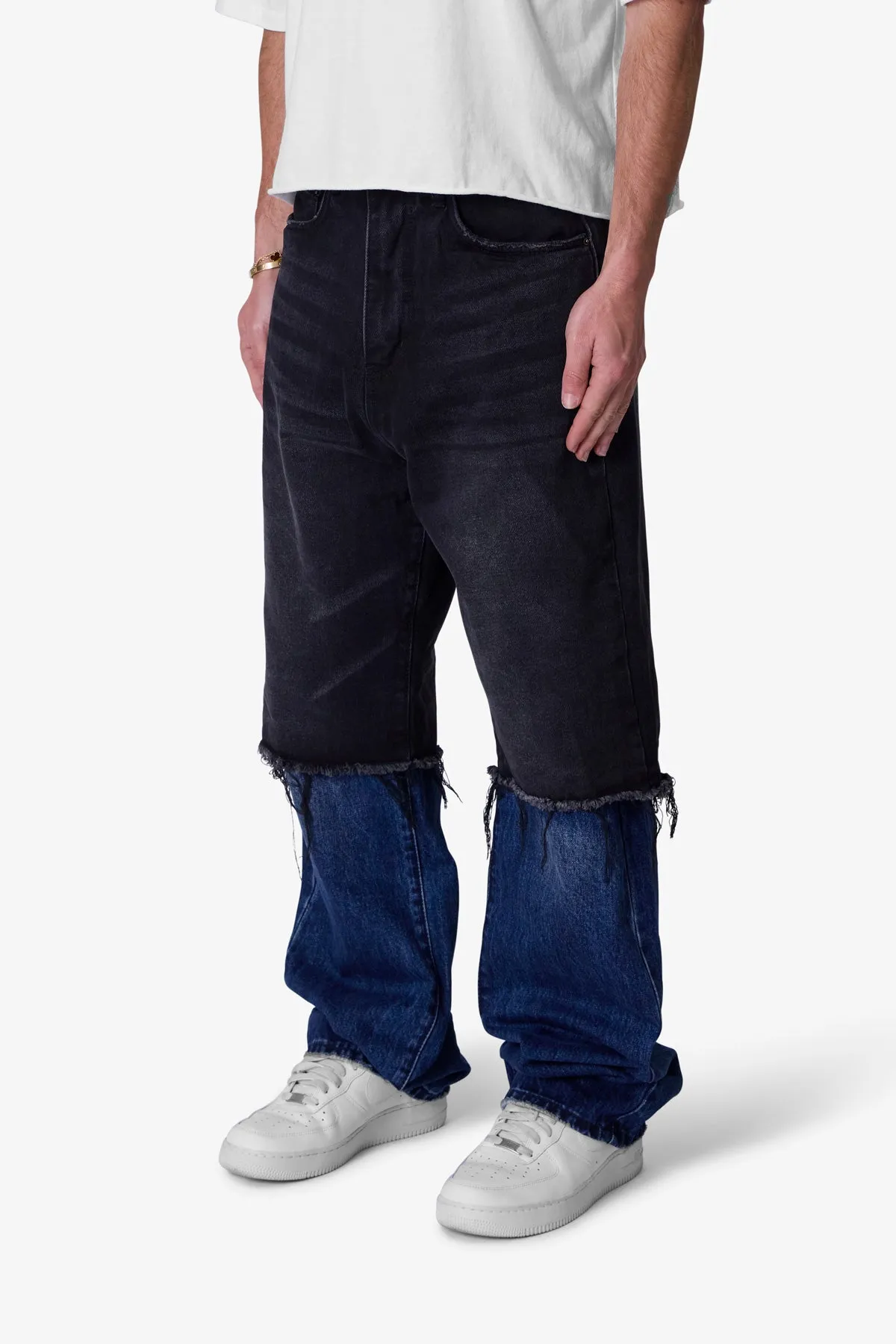 Ultra Baggy Denim on Denim - Black/Blue sold by MNML product image thumbnail 3
