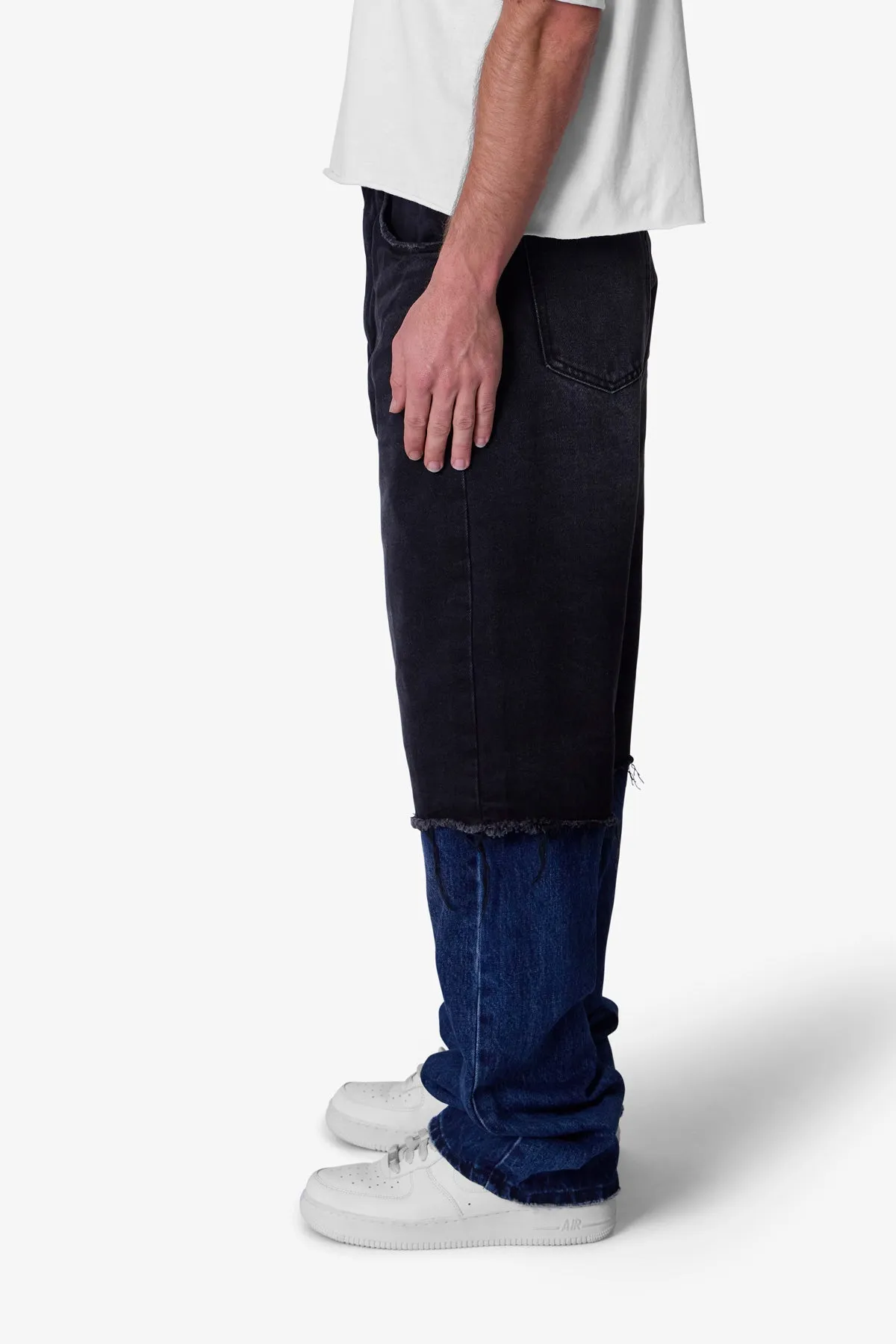 Ultra Baggy Denim on Denim - Black/Blue sold by MNML product image thumbnail 4