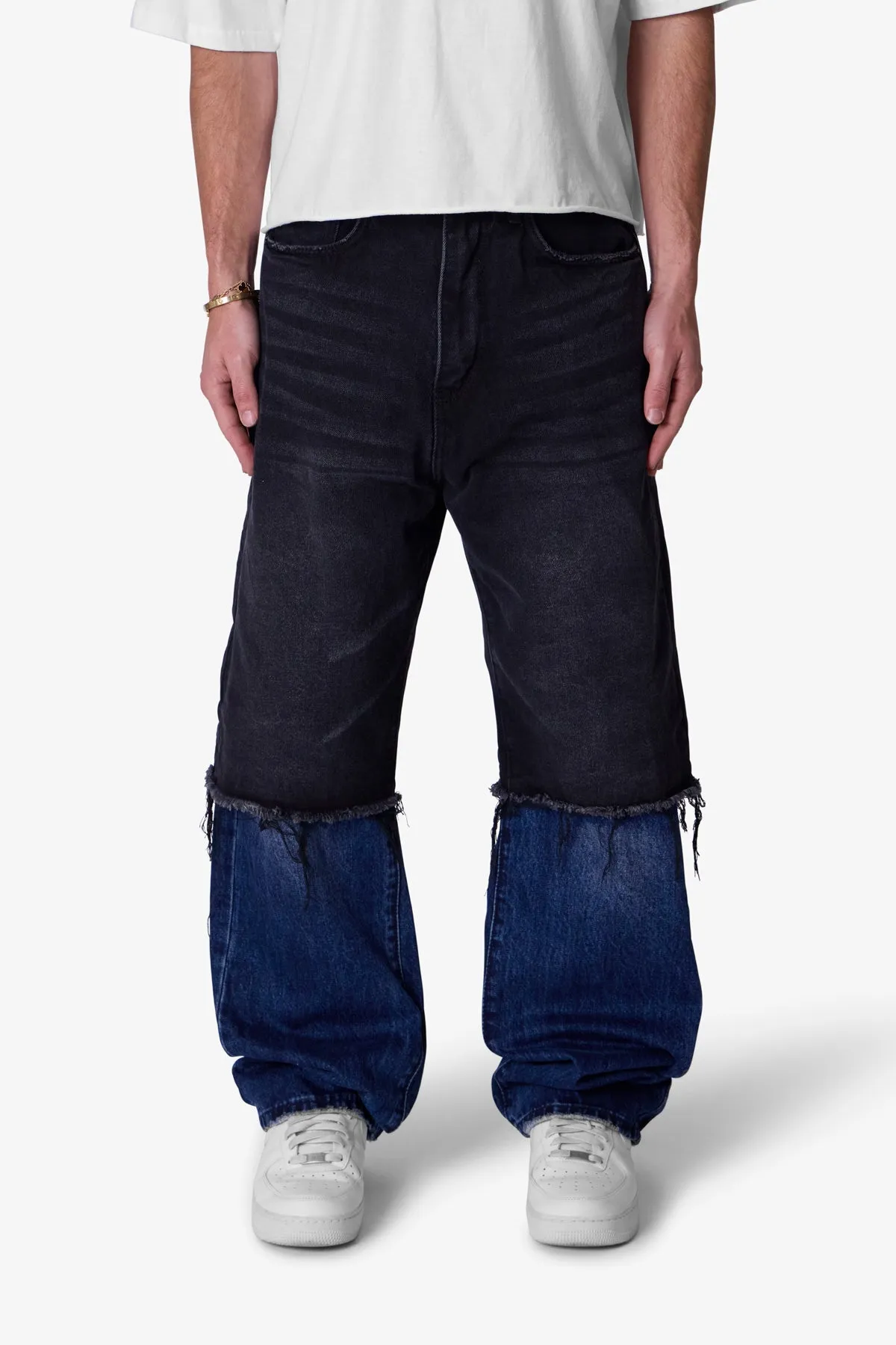 Ultra Baggy Denim on Denim - Black/Blue sold by MNML