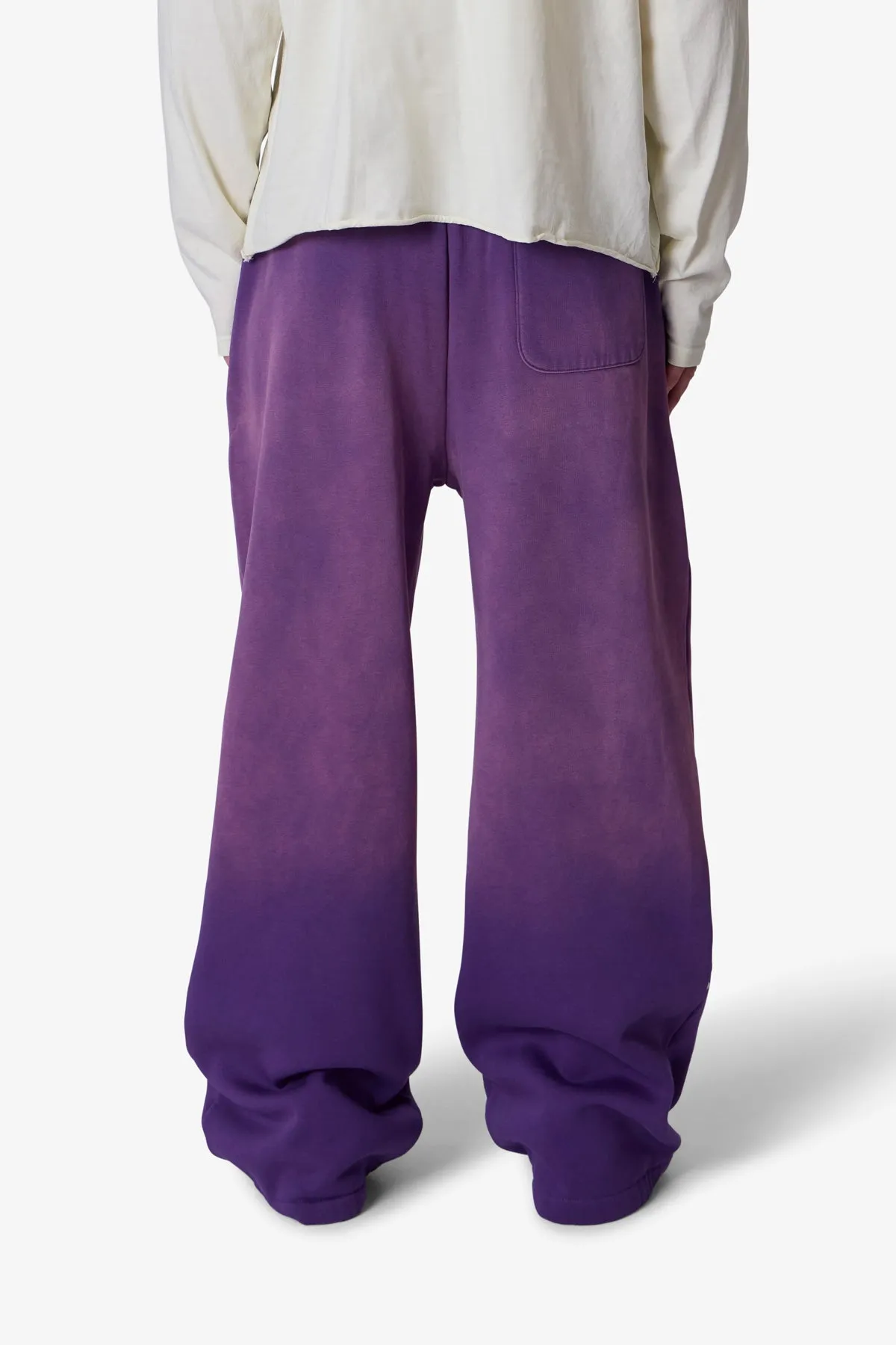 West Double Knee Sweatpants - Purple sold by MNML product image thumbnail 5