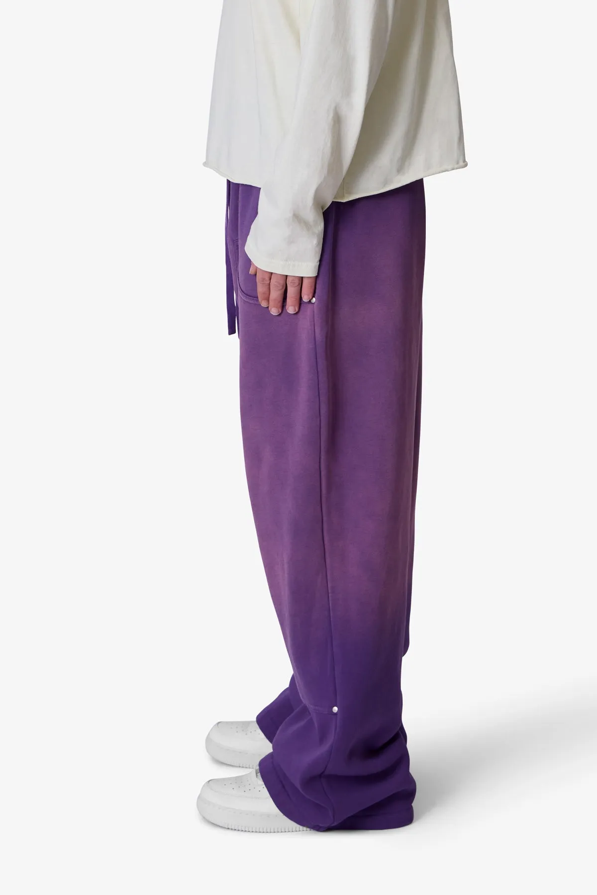 West Double Knee Sweatpants - Purple sold by MNML product image thumbnail 4