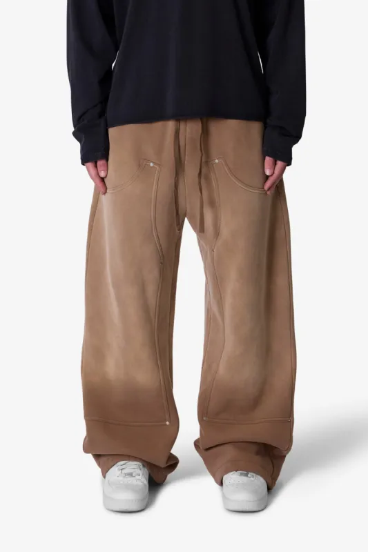 West Double Knee Sweatpants - Tan sold by MNML