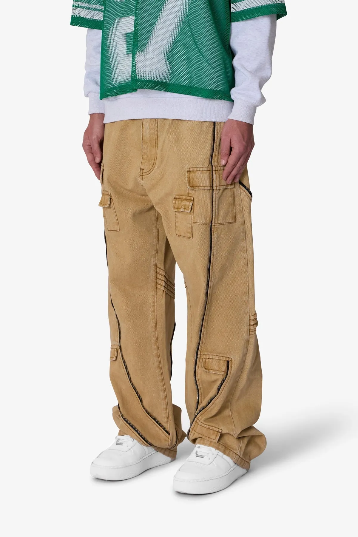 Ultra Baggy Grid Lock Denim - Brown sold by MNML product image thumbnail 3