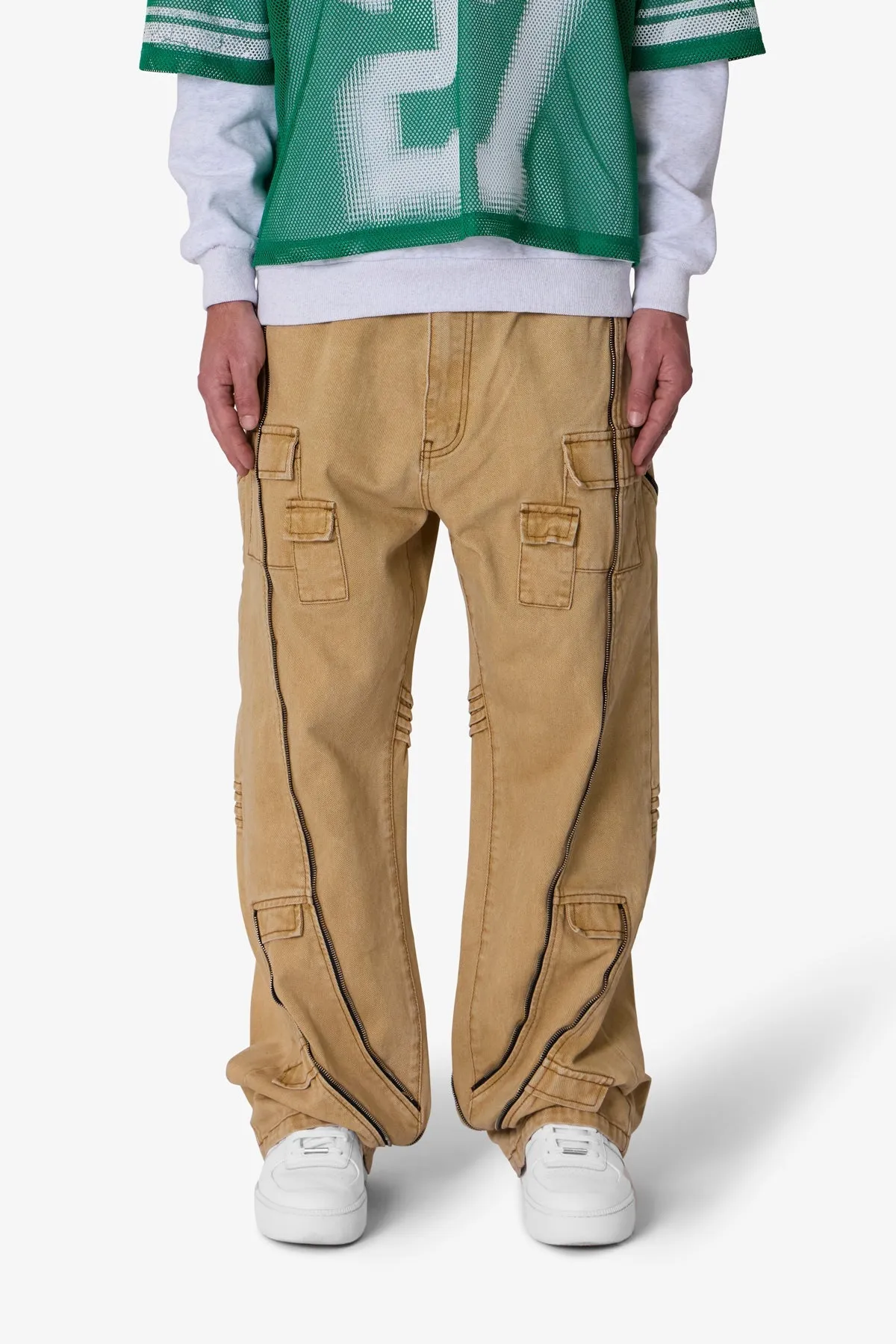 Ultra Baggy Grid Lock Denim - Brown sold by MNML product image thumbnail 2