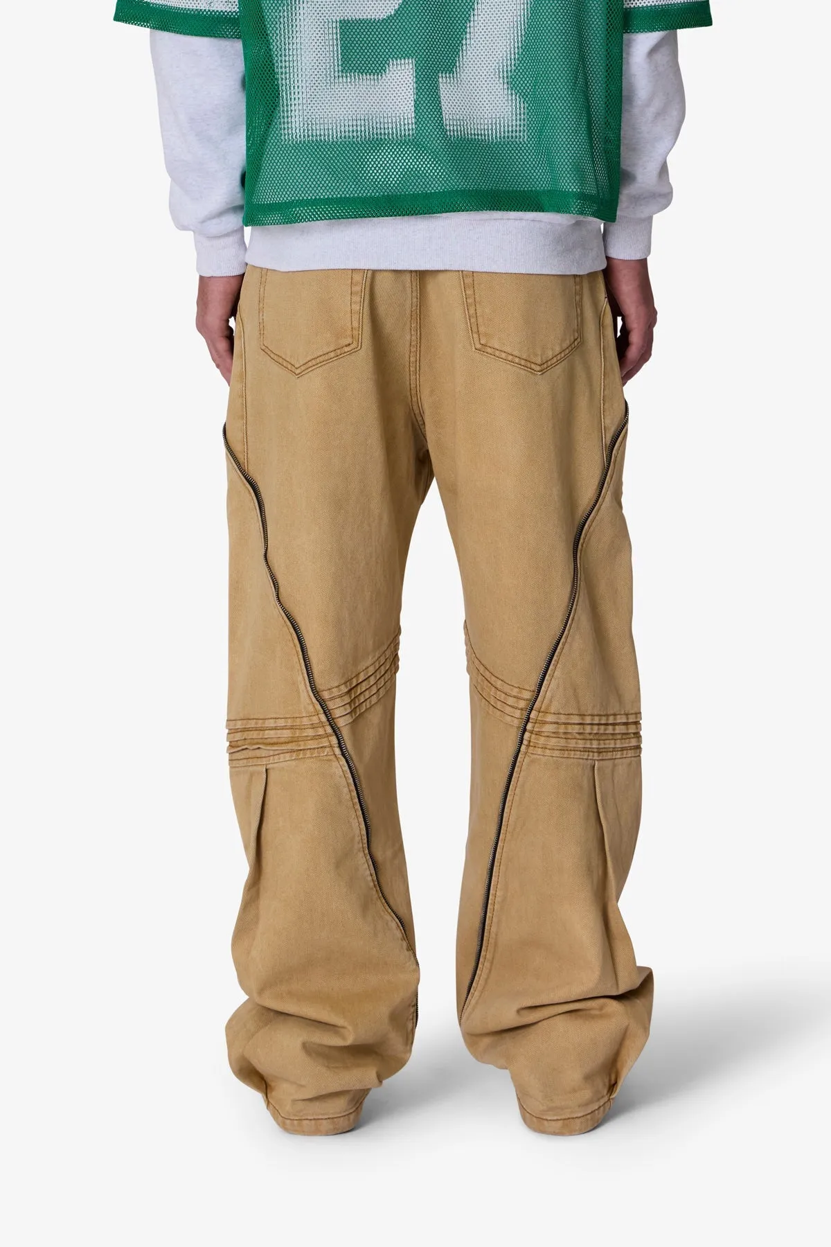 Ultra Baggy Grid Lock Denim - Brown sold by MNML product image thumbnail 5