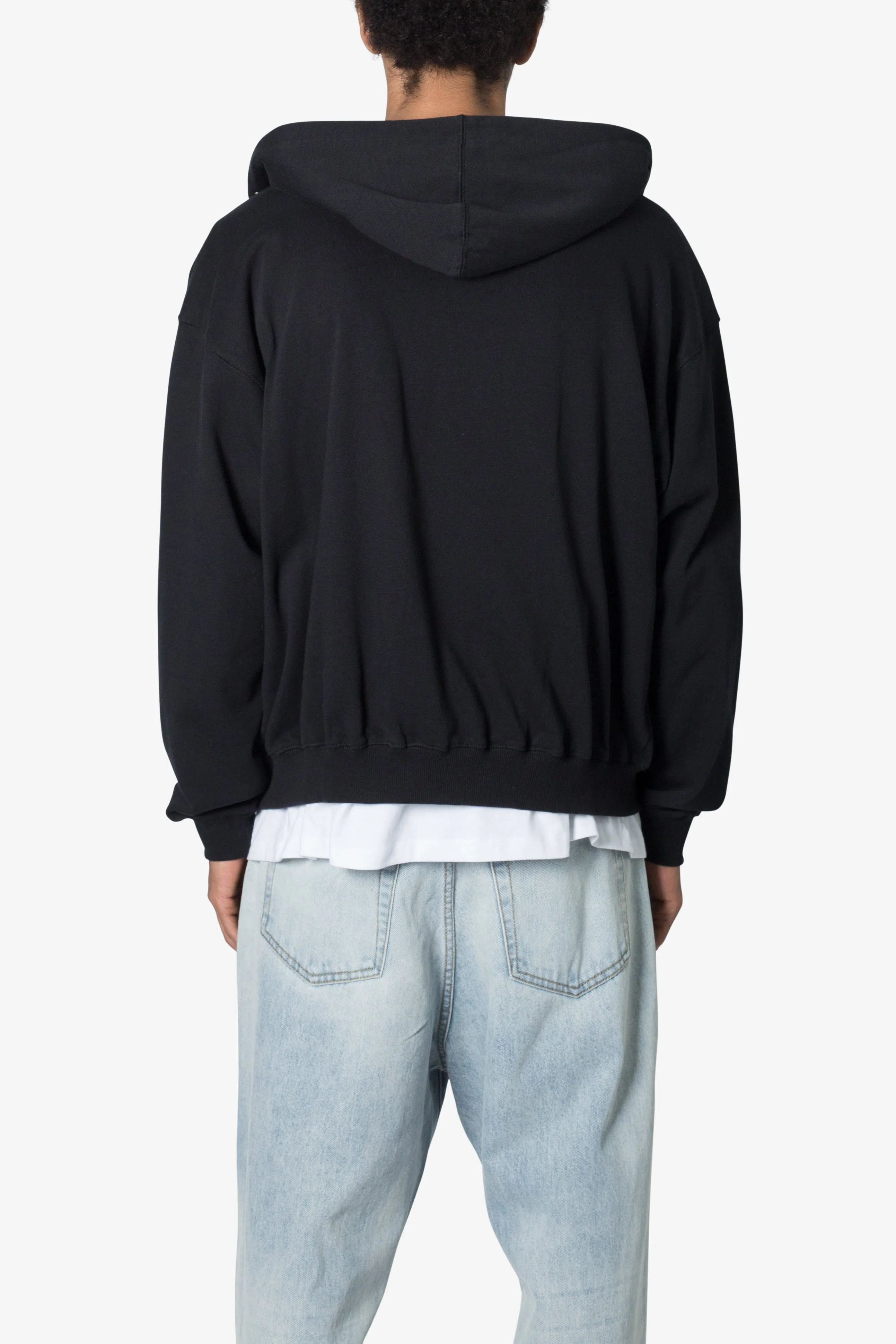 Basic Zip Up Hoodie - Black sold by MNML product image thumbnail 5