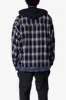 Zipped Up Flannel Jacket - Black sold by MNML