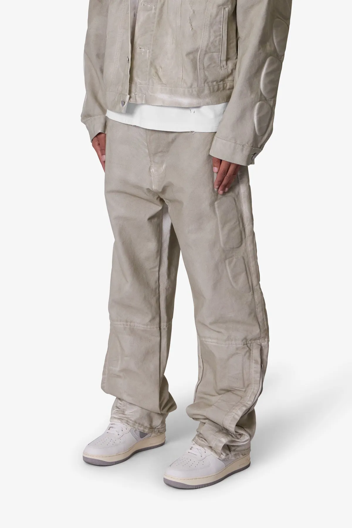 Ultra Baggy Moto Denim - Off White sold by MNML product image thumbnail 3