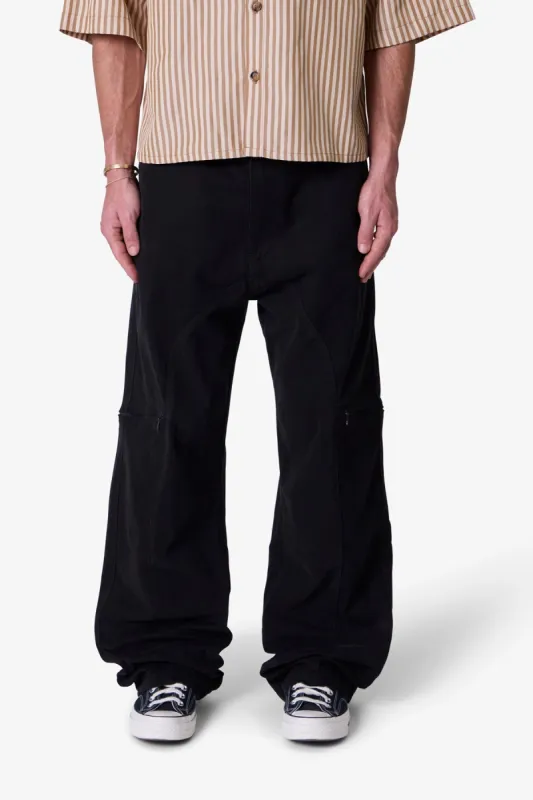 Secret Zipper Cargo Pants - Black sold by MNML