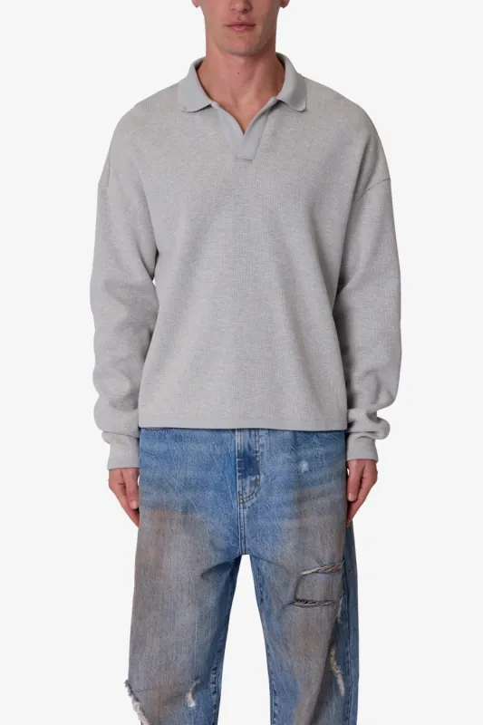 Polo Thermal L/S Shirt - Heather Grey sold by MNML