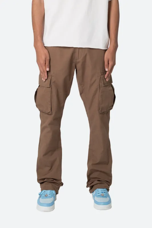 【MODIMOOD】CARGO POCKET BOOTCUT COTTON PANTS Generic Bootcut Cargo Jeans for Women Straight Leg Wide Leg