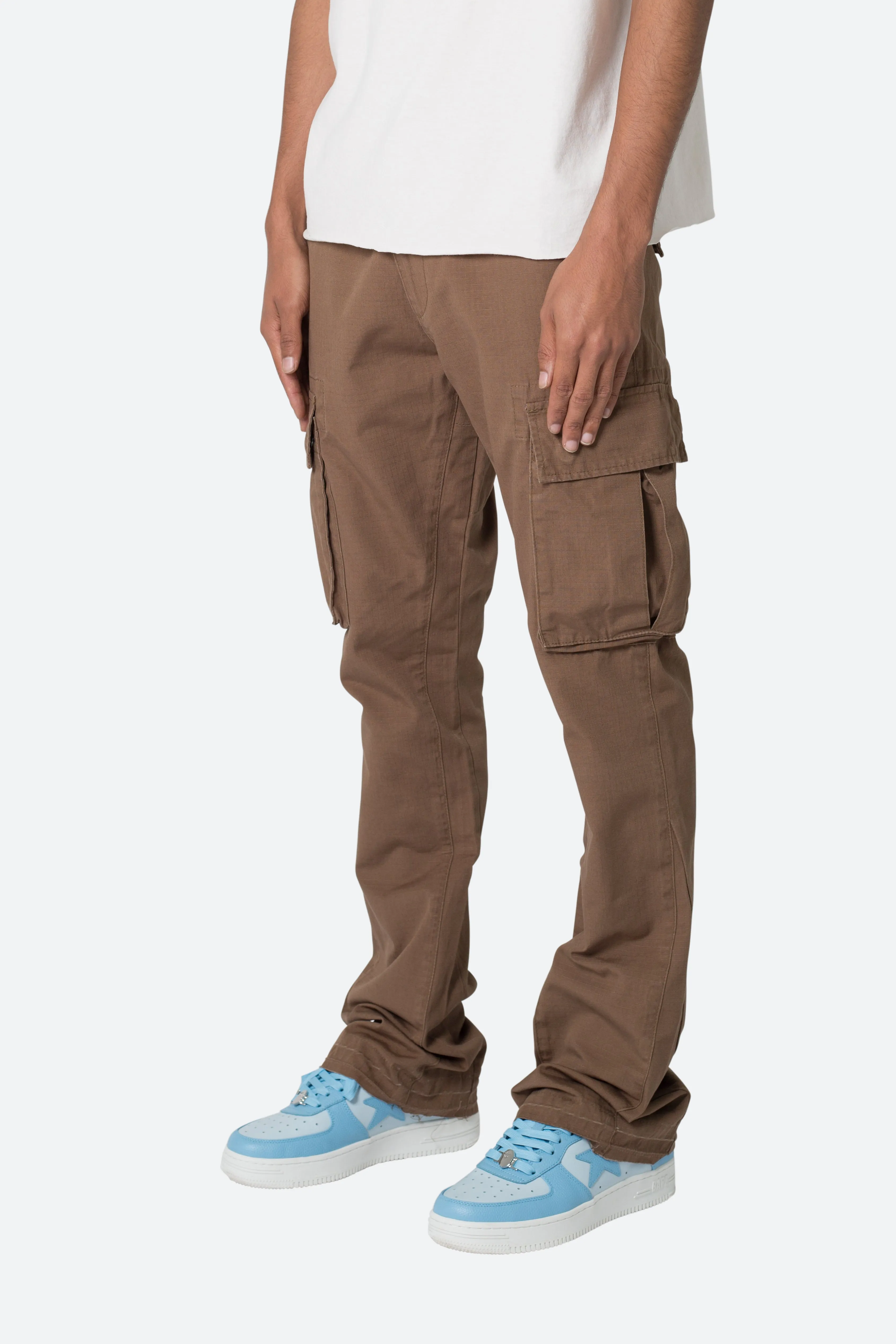 Bootcut Cargo Pants - Chocolate sold by MNML product image thumbnail 4