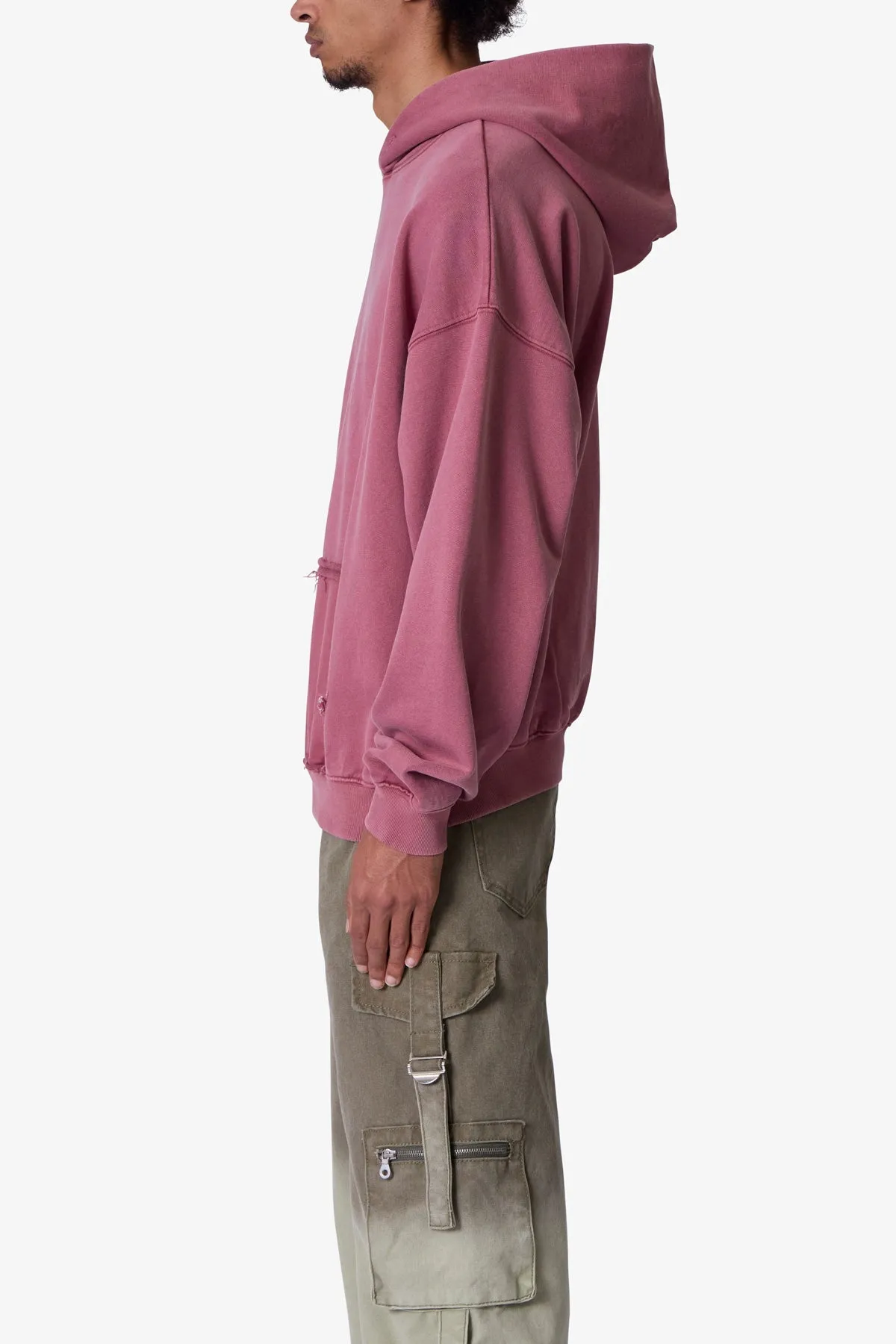 Raw Stitch Hoodie - Purple sold by MNML product image thumbnail 4