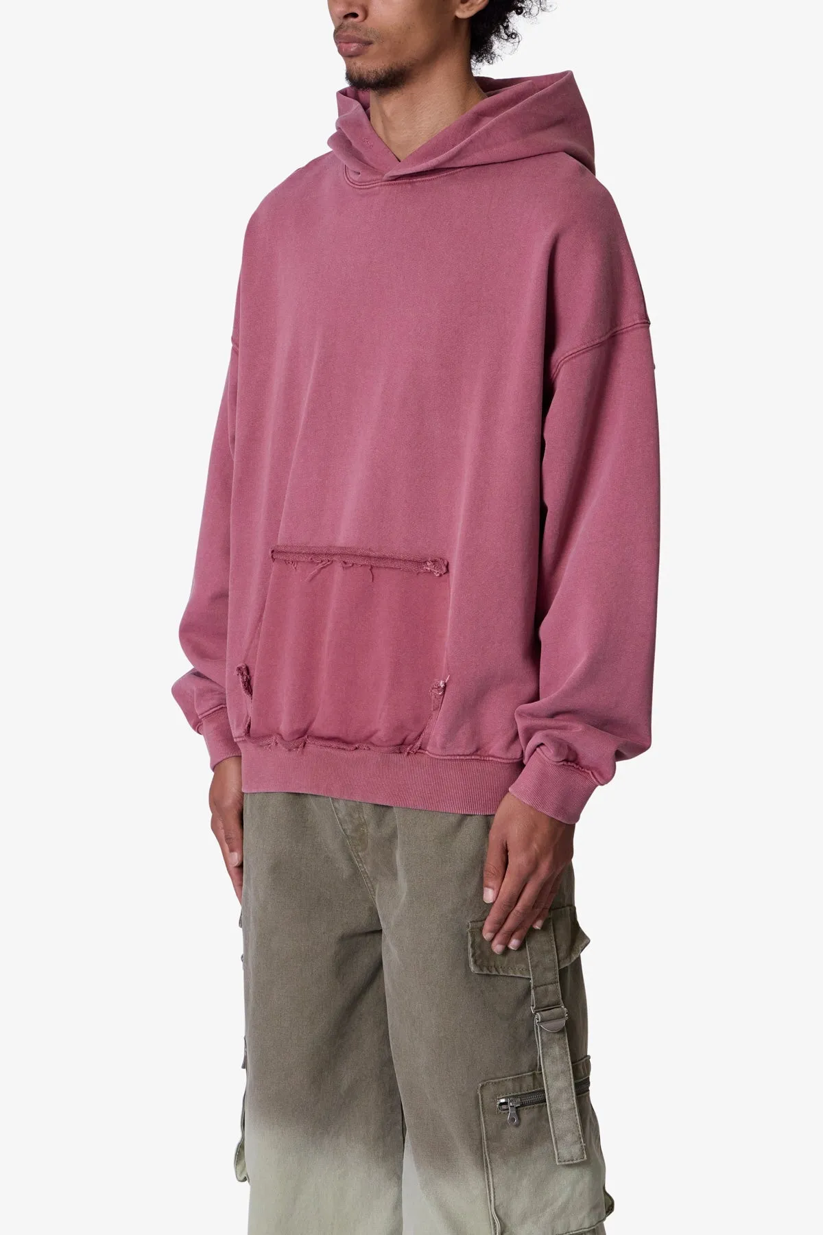 Raw Stitch Hoodie - Purple sold by MNML product image thumbnail 3