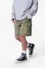 Distressed Cargo Shorts - Olive sold by MNML