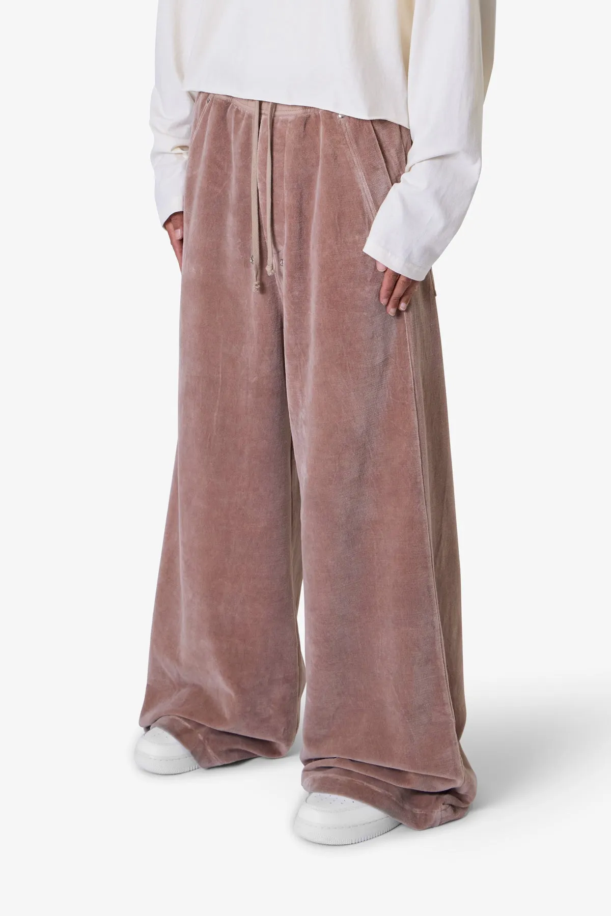 Velvet Rave Sweatpants - Mauve sold by MNML product image thumbnail 3
