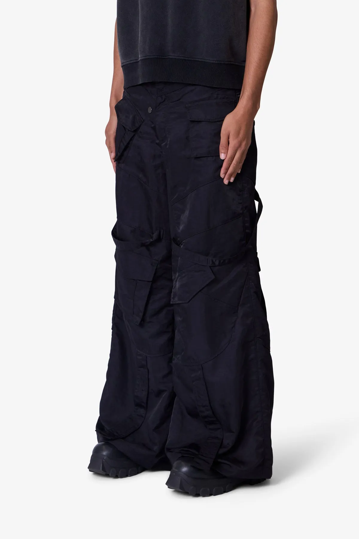 Strapped Up Raver Double Cargo Pants - Black sold by MNML product image thumbnail 3