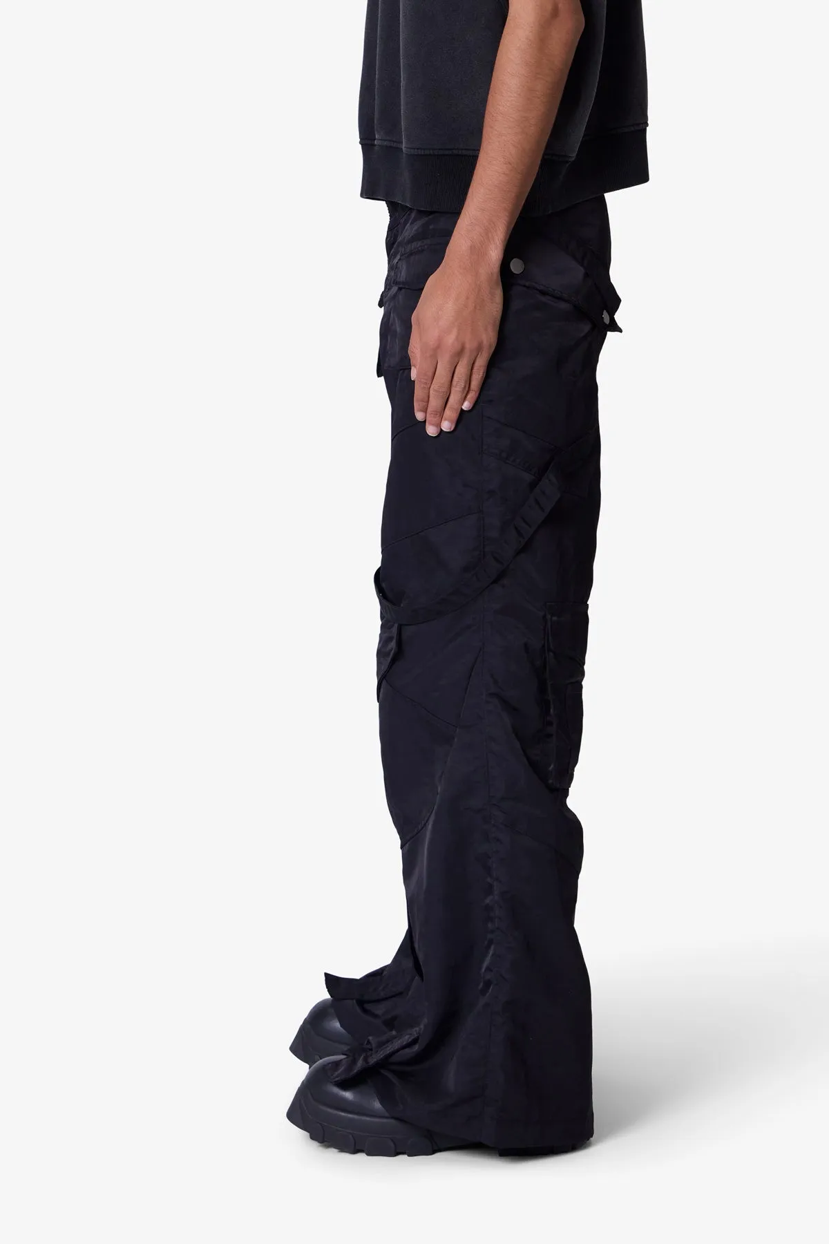 Strapped Up Raver Double Cargo Pants - Black sold by MNML product image thumbnail 4
