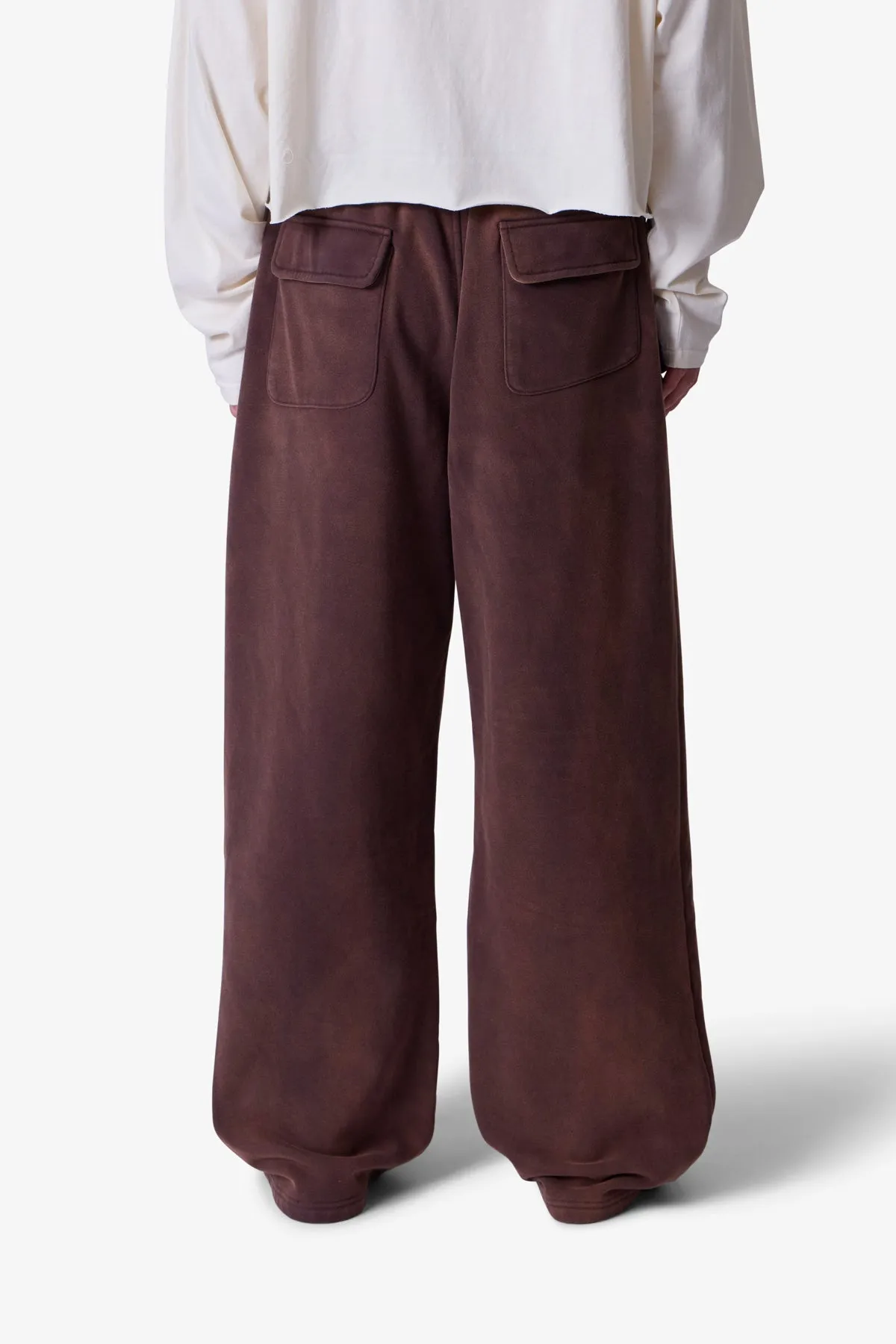 Cross Seamed Sweatpants - Washed Brown sold by MNML product image thumbnail 5