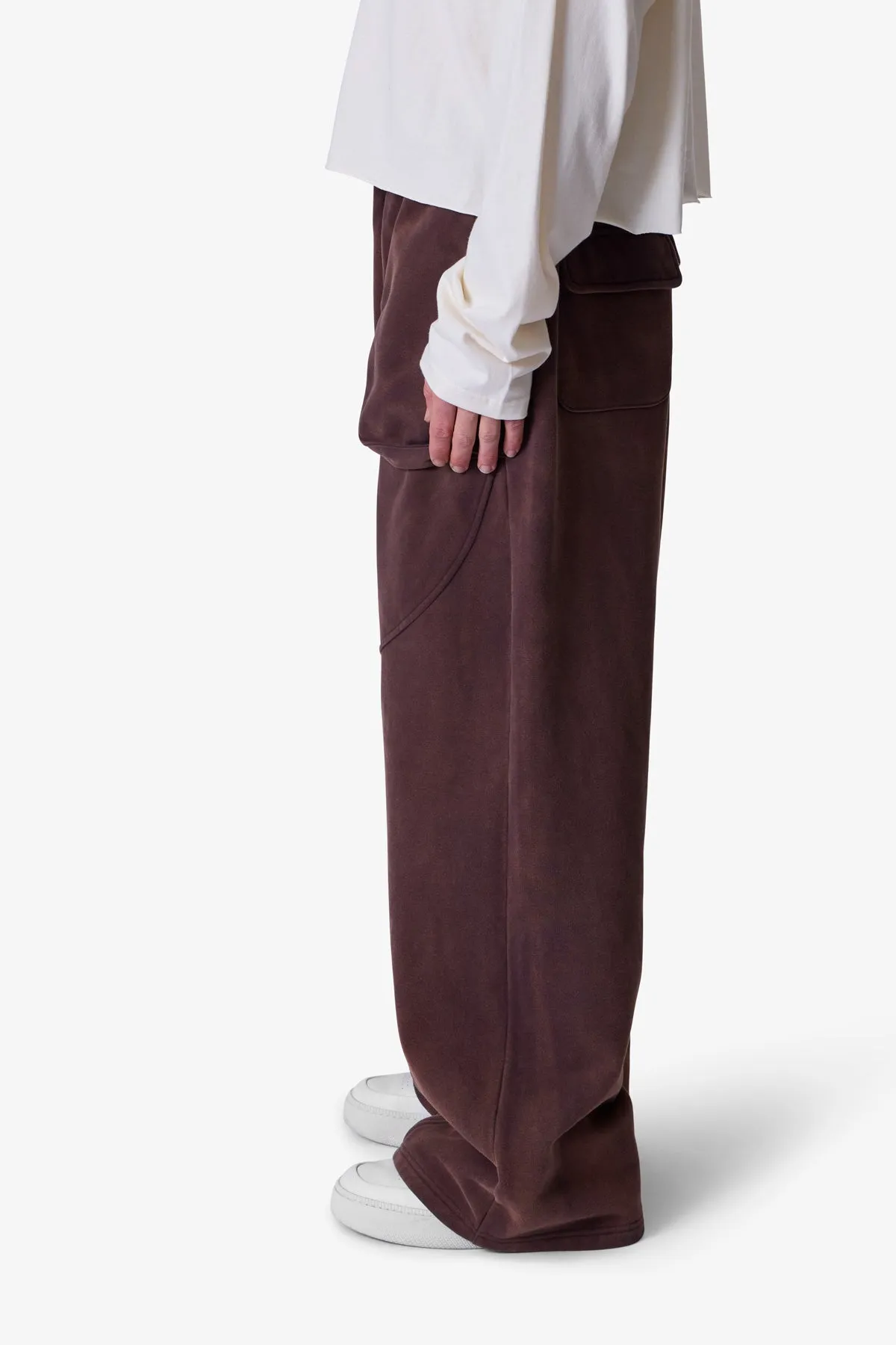 Cross Seamed Sweatpants - Washed Brown sold by MNML product image thumbnail 4