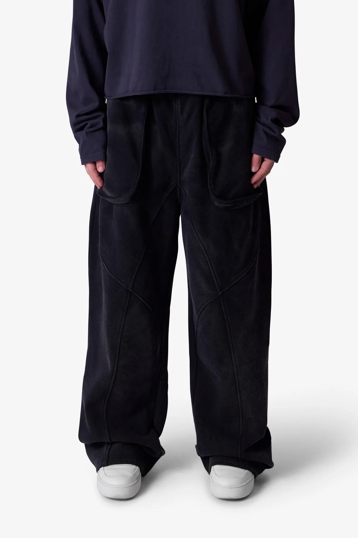 Cross Seamed Sweatpants - Washed Black sold by MNML product image thumbnail 2