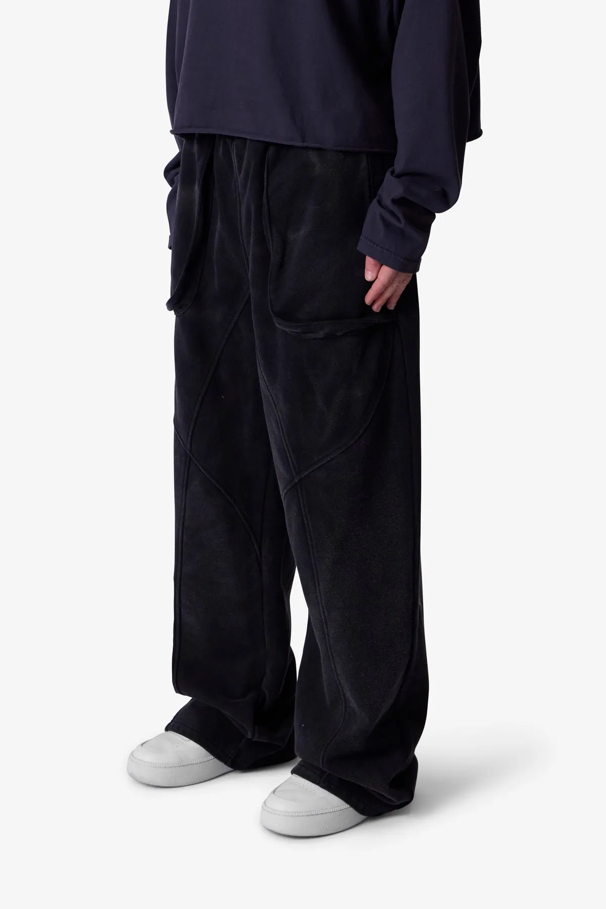Cross Seamed Sweatpants - Washed Black sold by MNML product image thumbnail 3