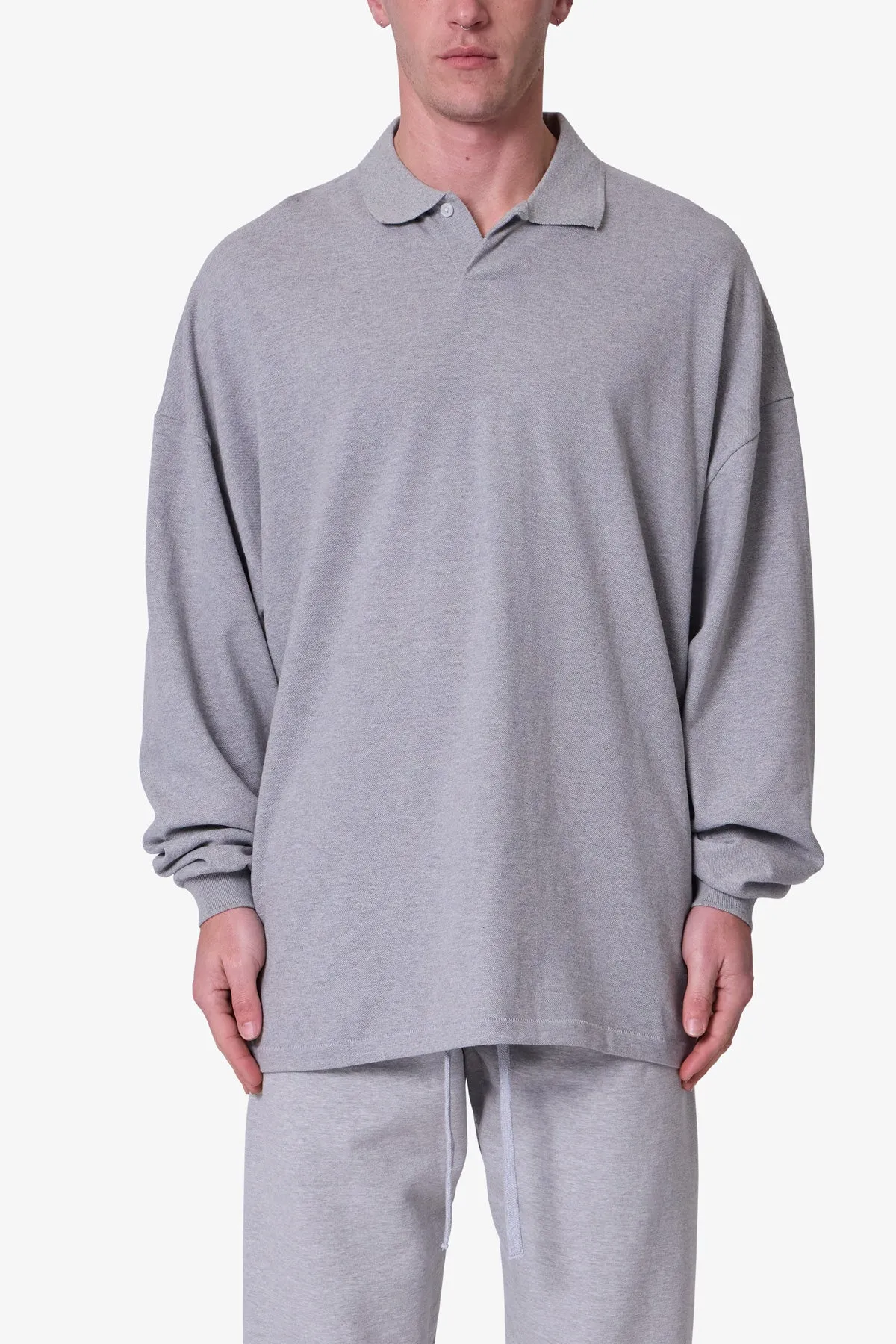 Every Day L/S Polo - Marled Grey sold by MNML