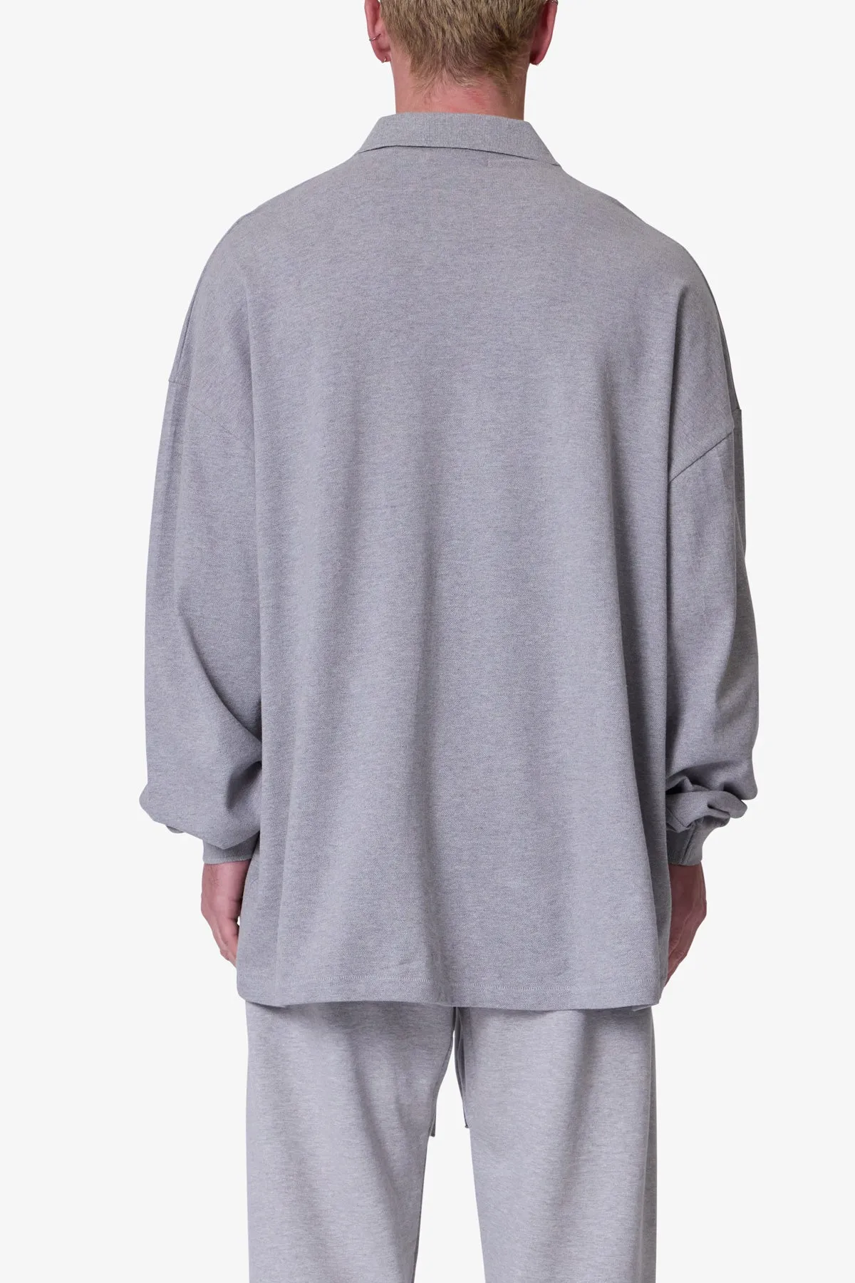 Every Day L/S Polo - Marled Grey sold by MNML product image thumbnail 5