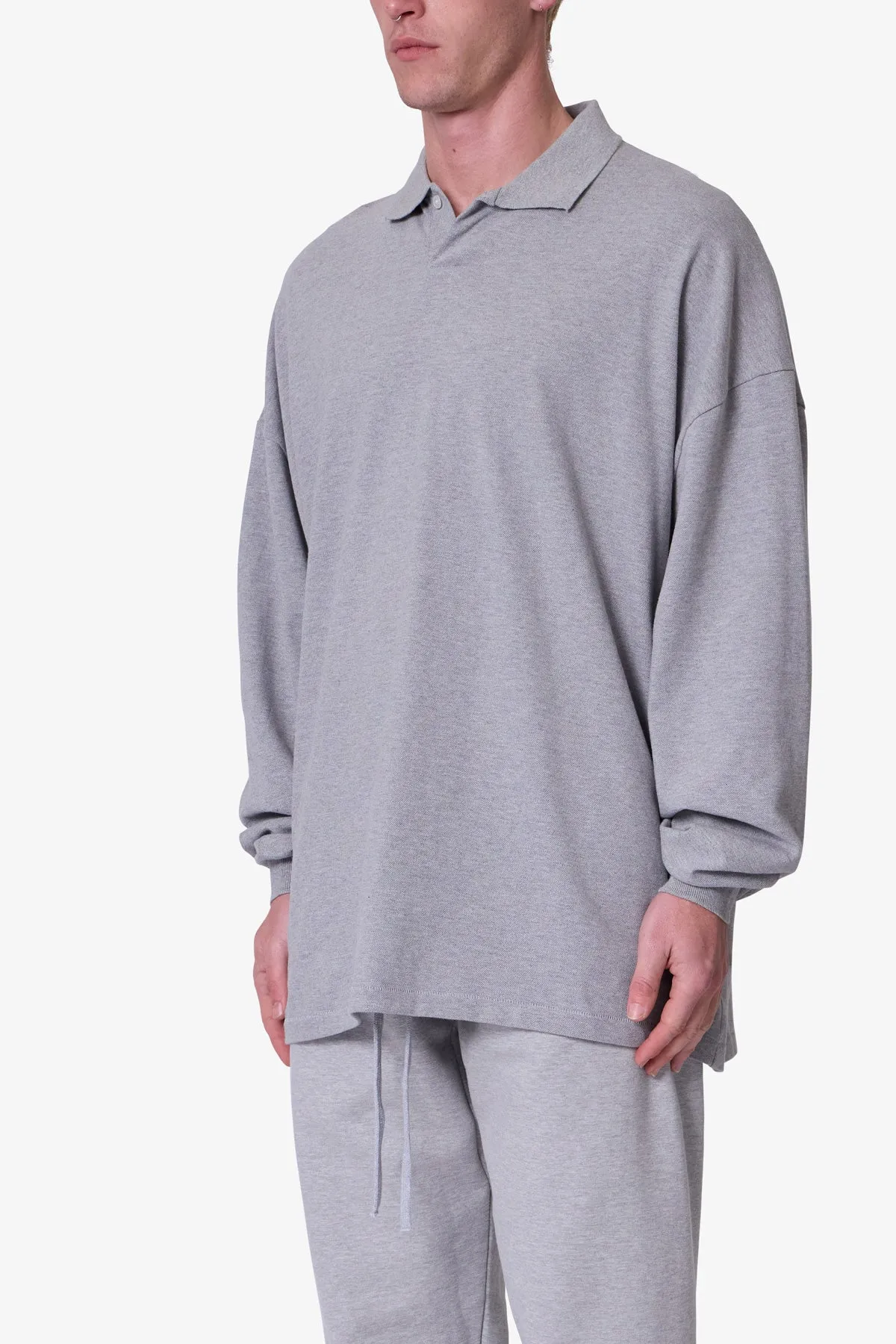 Every Day L/S Polo - Marled Grey sold by MNML product image thumbnail 3