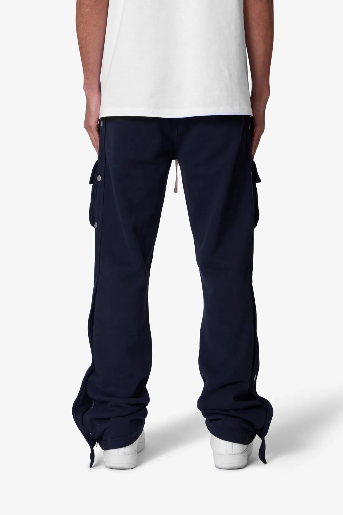 Snap Front Fleece Cargo Pants - Washed Black sold by MNML product image thumbnail 5