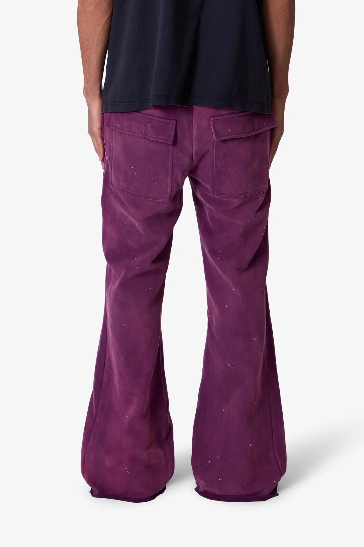 Zipper Flare Sweatpants - Purple sold by MNML product image thumbnail 5
