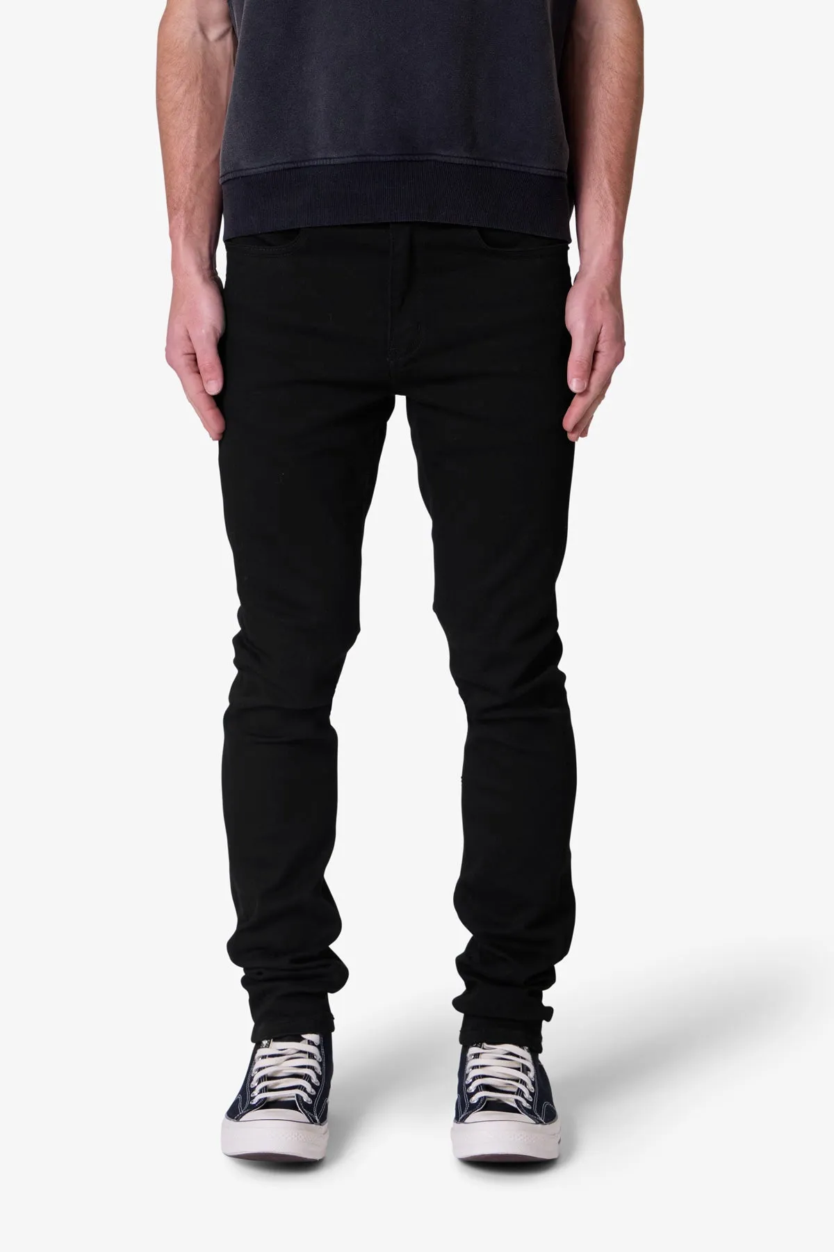 Raw Skinny Denim - Rinsed Black sold by MNML