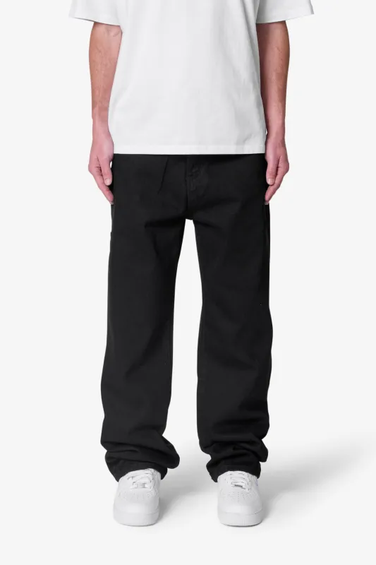 Raw Baggy Denim - Rinsed Black sold by MNML
